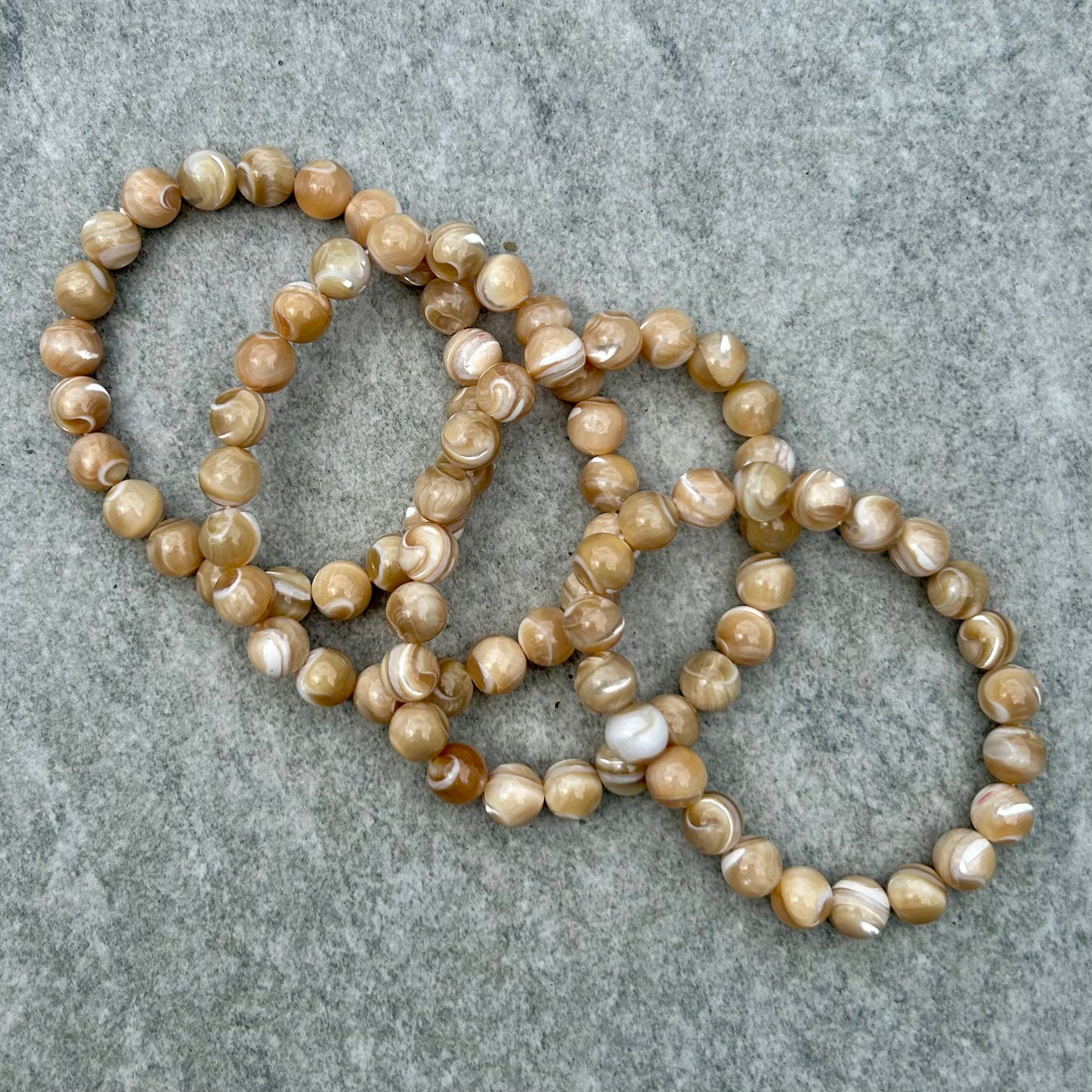 Gold Shell Bracelets 8mm