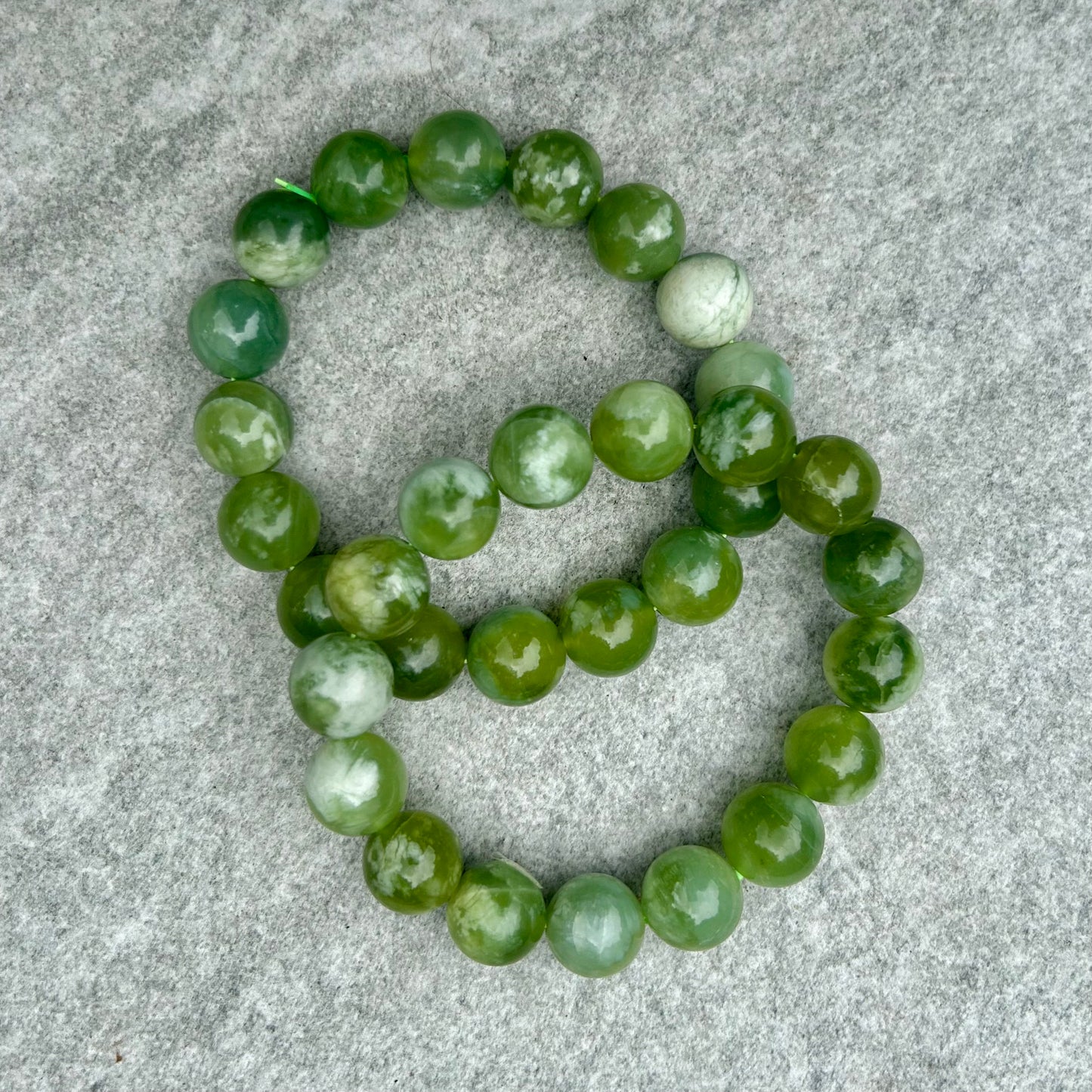 Green Jade 13mm Bracelet