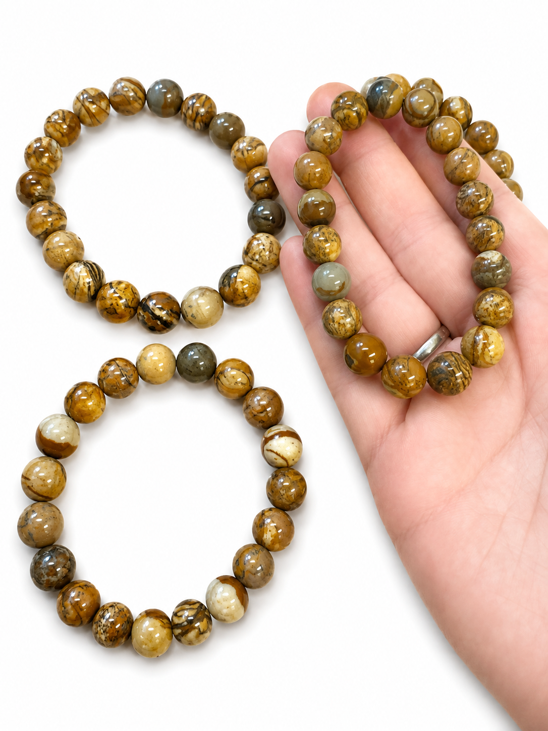 Picture Jasper 10mm Bracelets