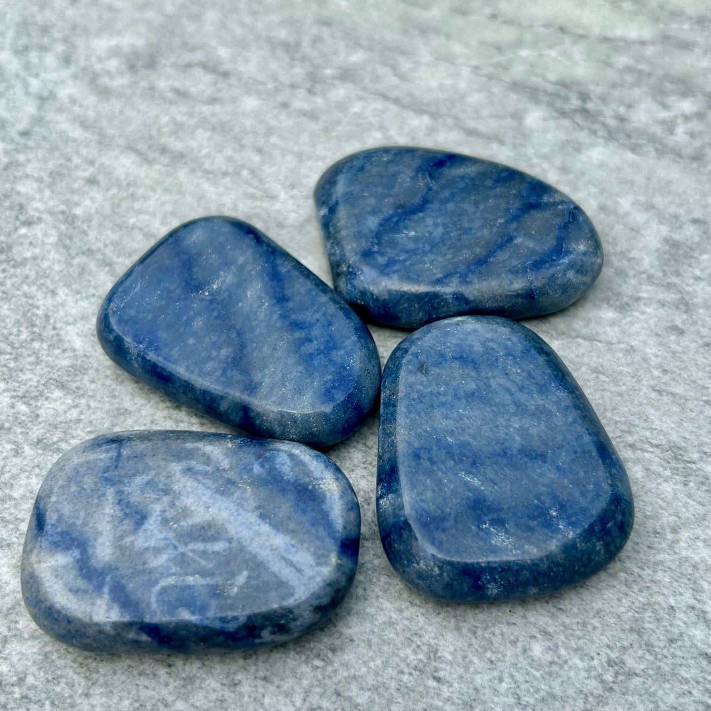 Blue Quartz Palms Stones