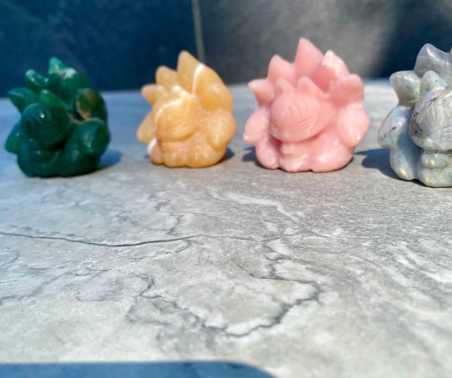 Nine Tail Foxes carvings