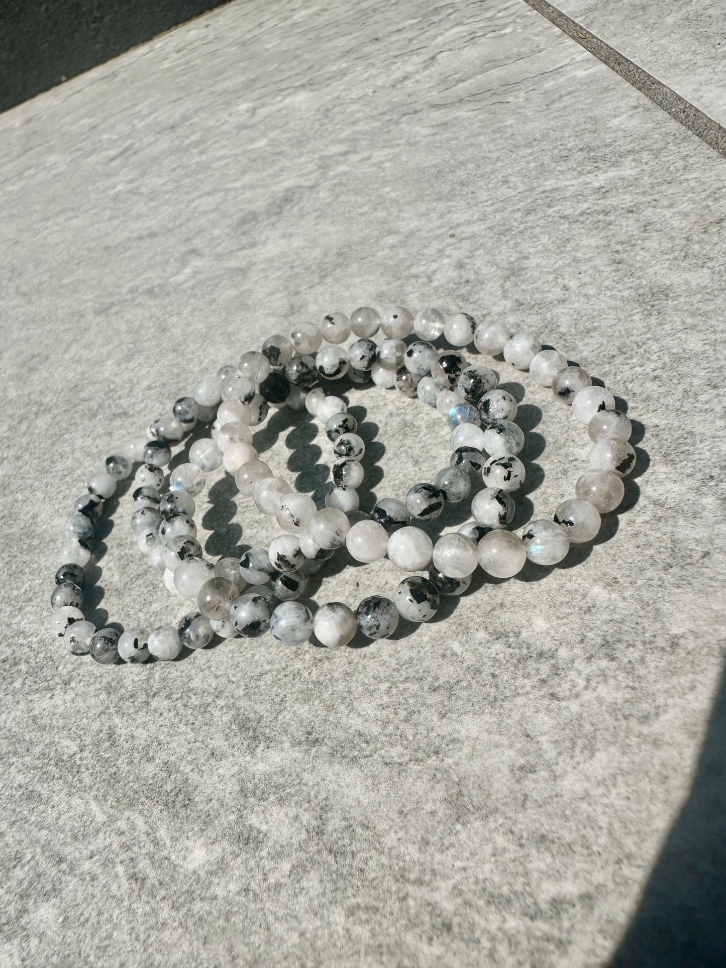 White Moon Stone Bracelets 6mm