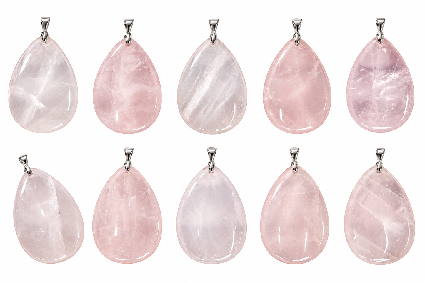 Rose Quartz Tea Drop Pendent