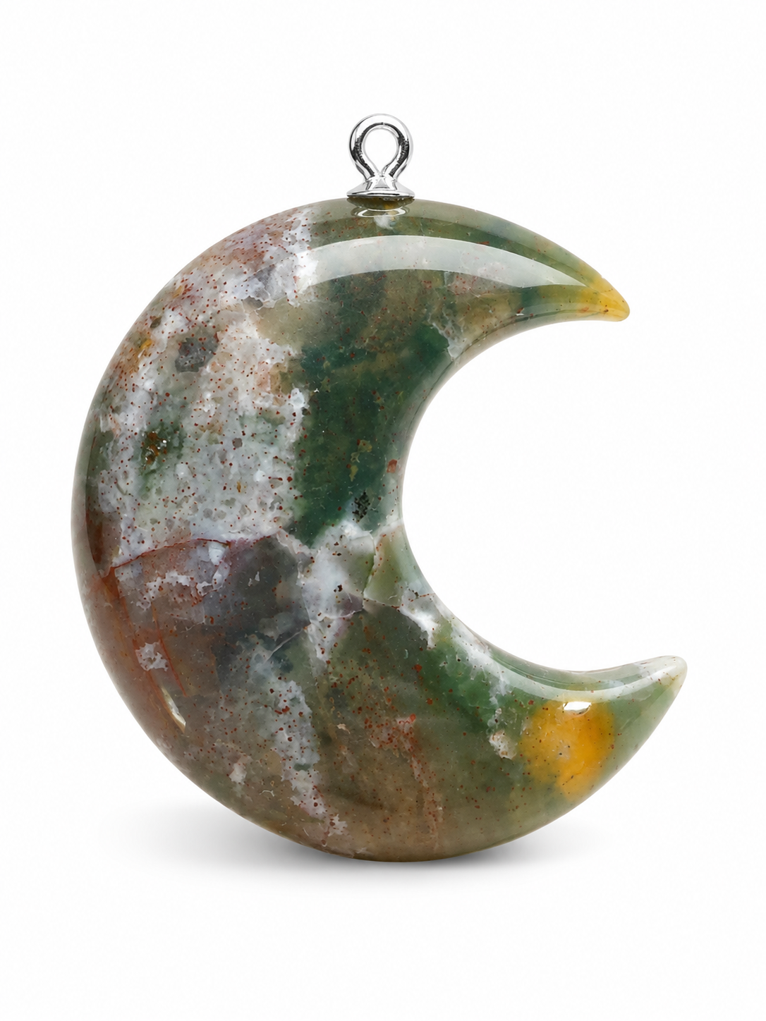 Ocean Jasper 925 Moon Pendant