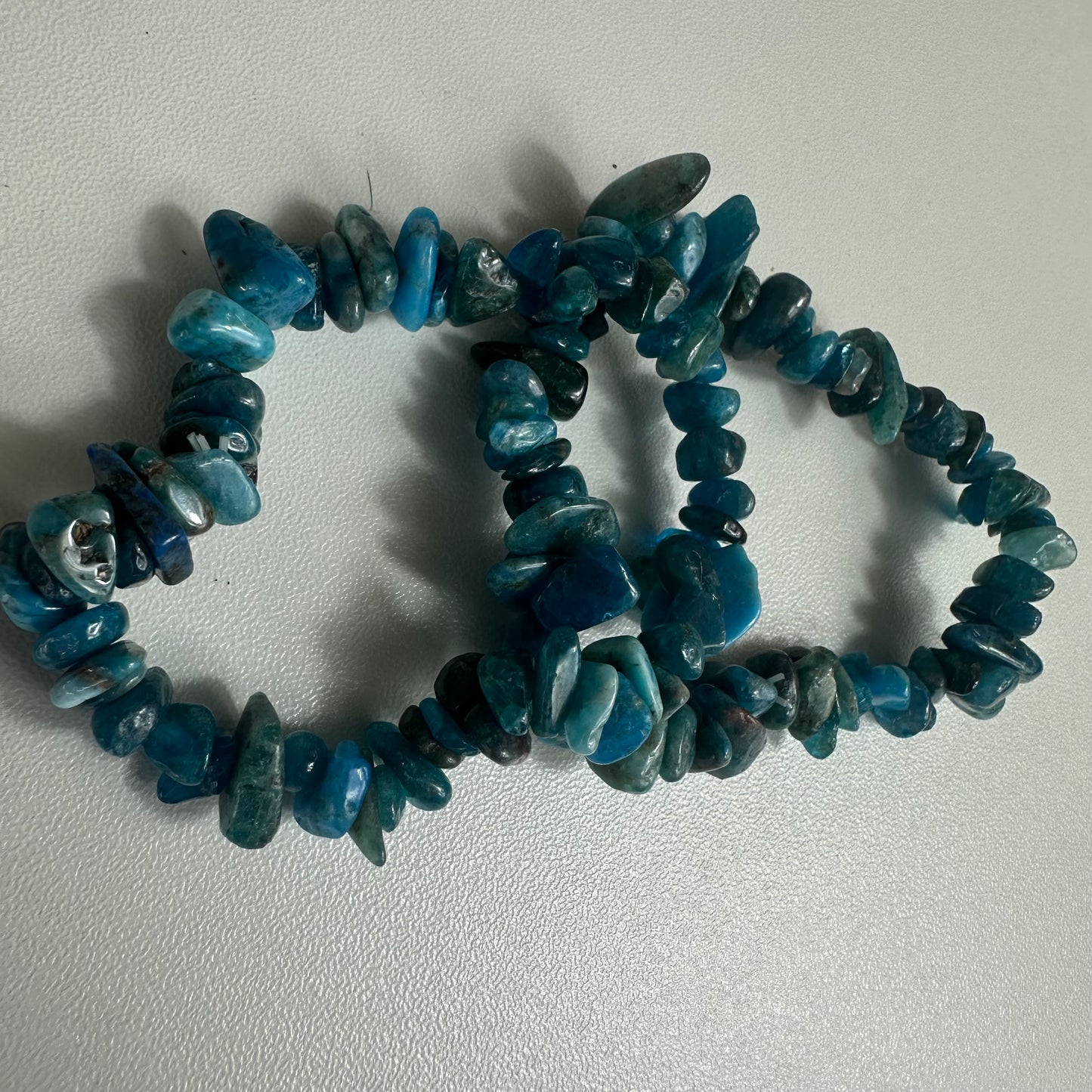 Blue Apatite Chipped Bracelets