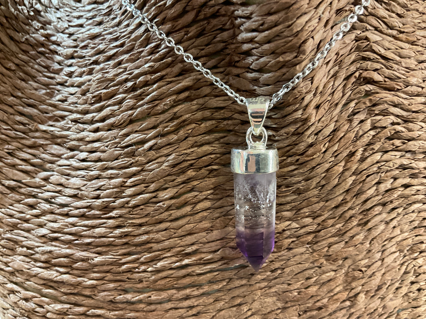 Brandenburg Amethyst Raw Point Necklace 