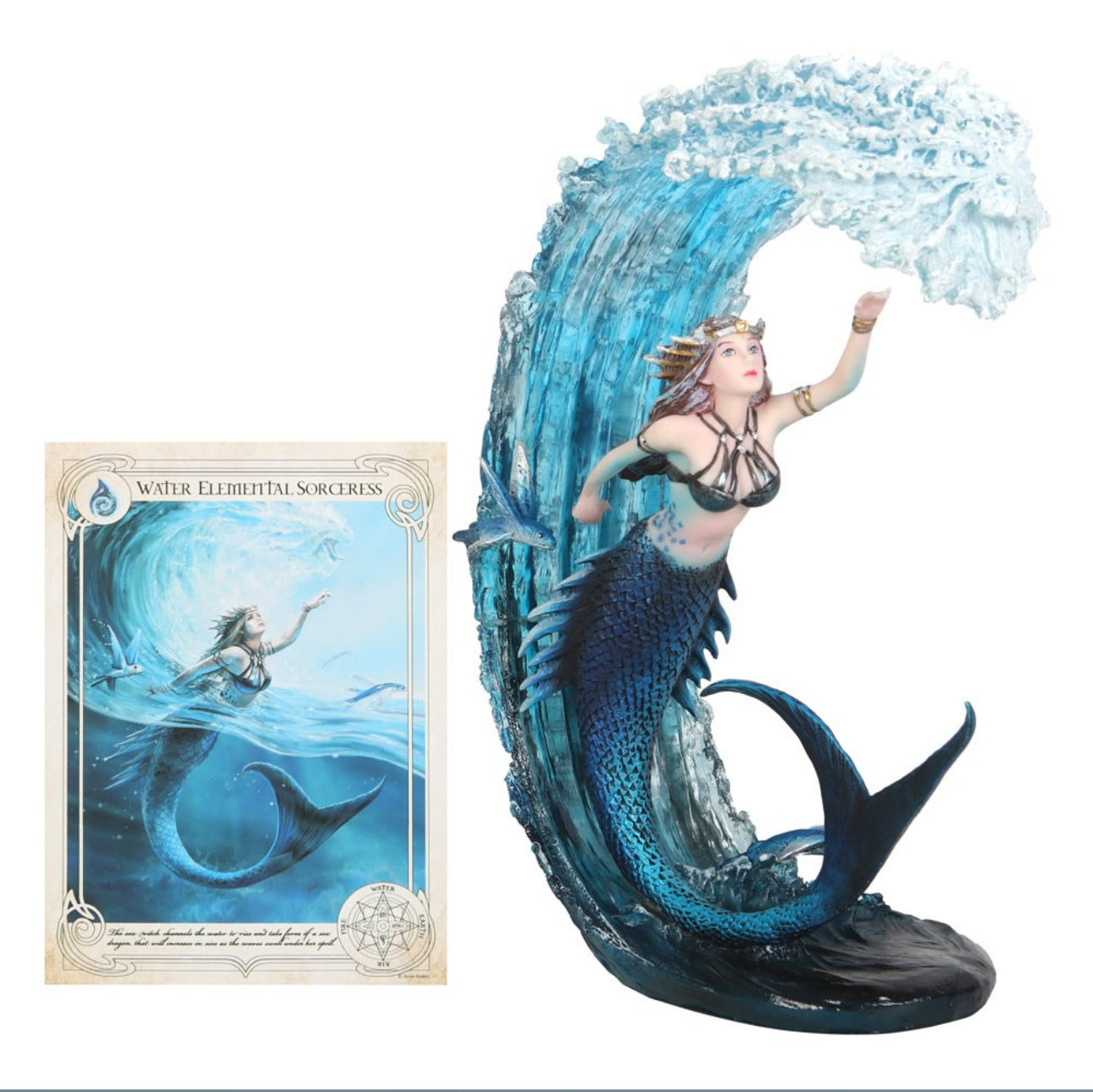 Water Elemental Sorceress Figurine