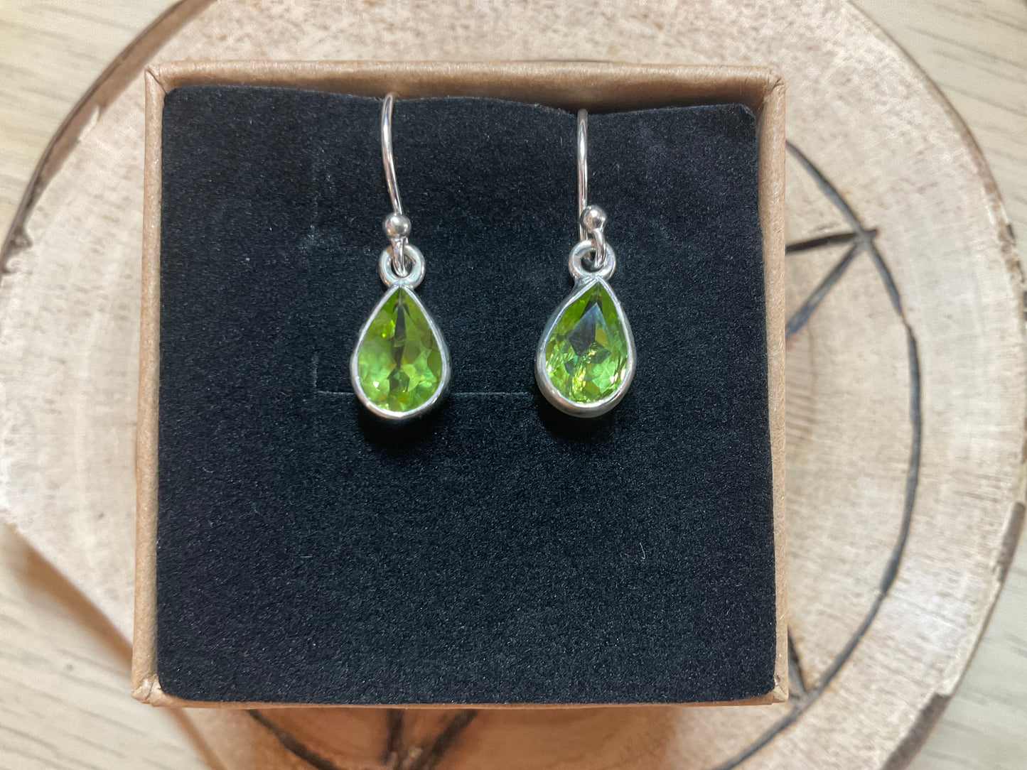 Peridotite Tear Drop Earrings