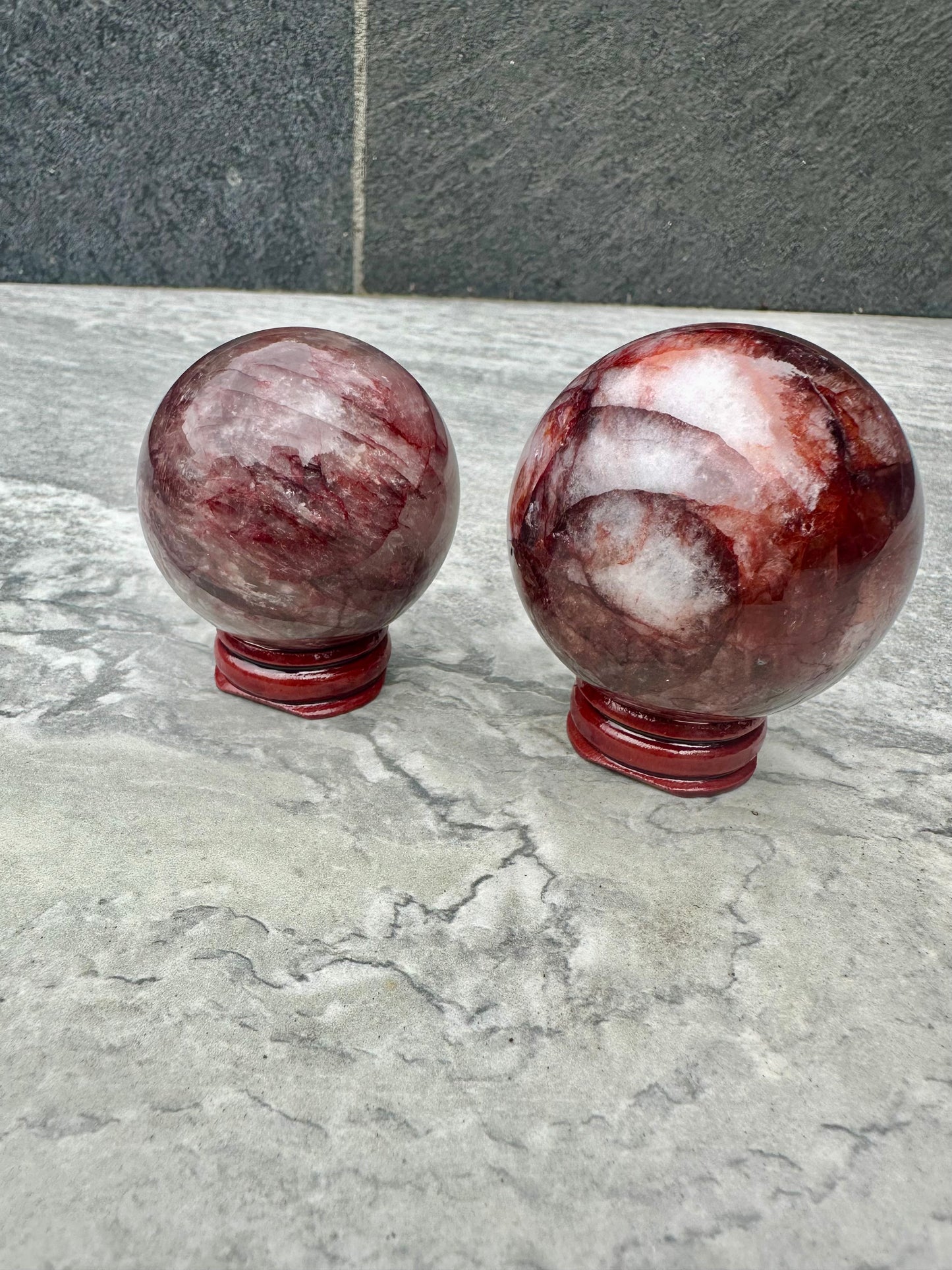 Fire Quartz Spheres