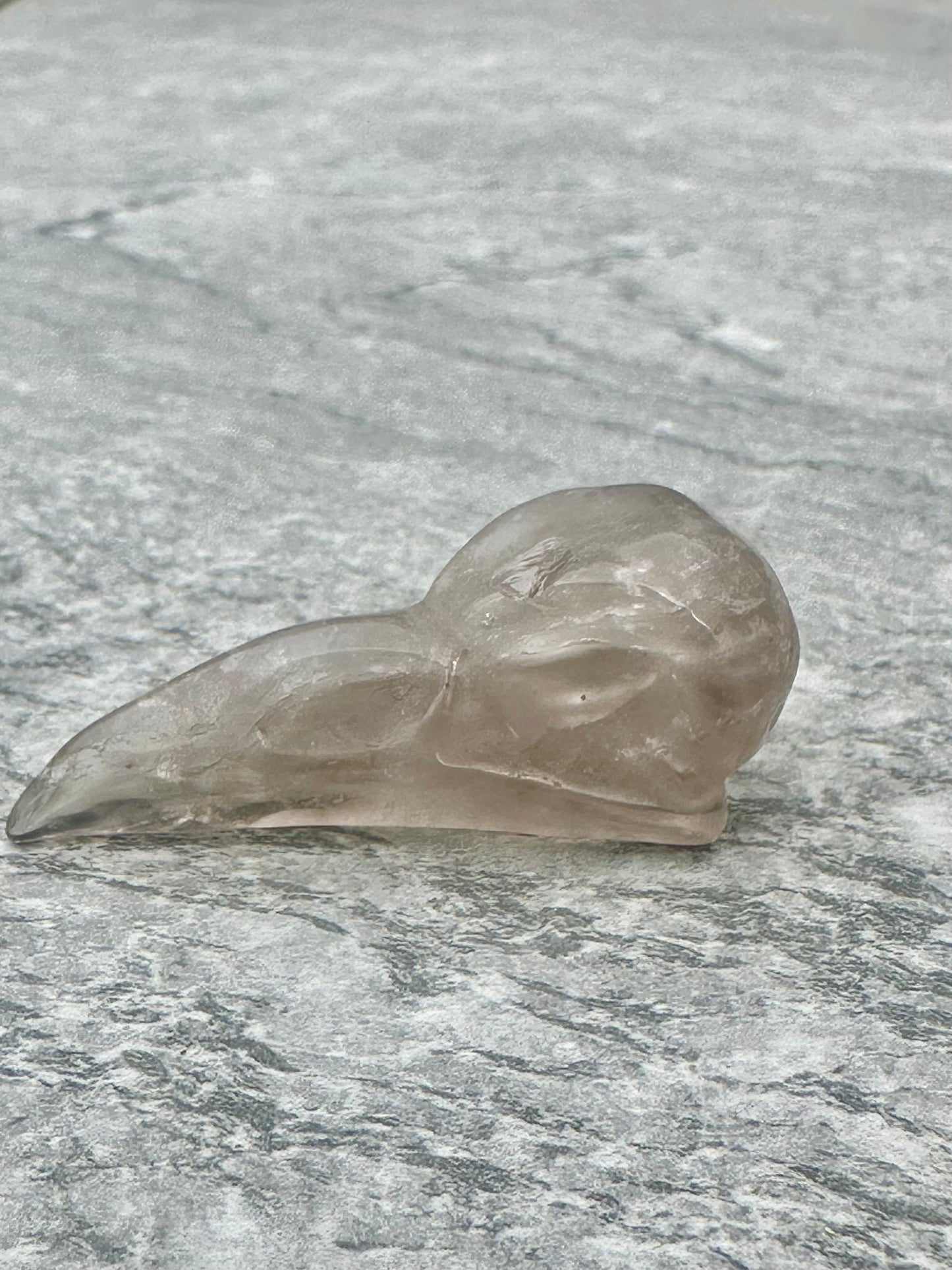 Raven heads clear Quartz and smoky quartz