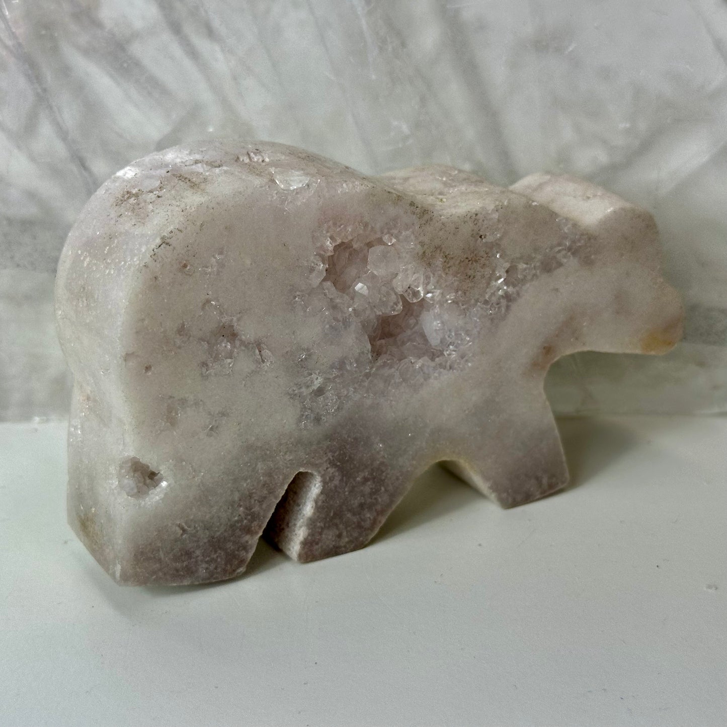 Pink Amethyst Bear