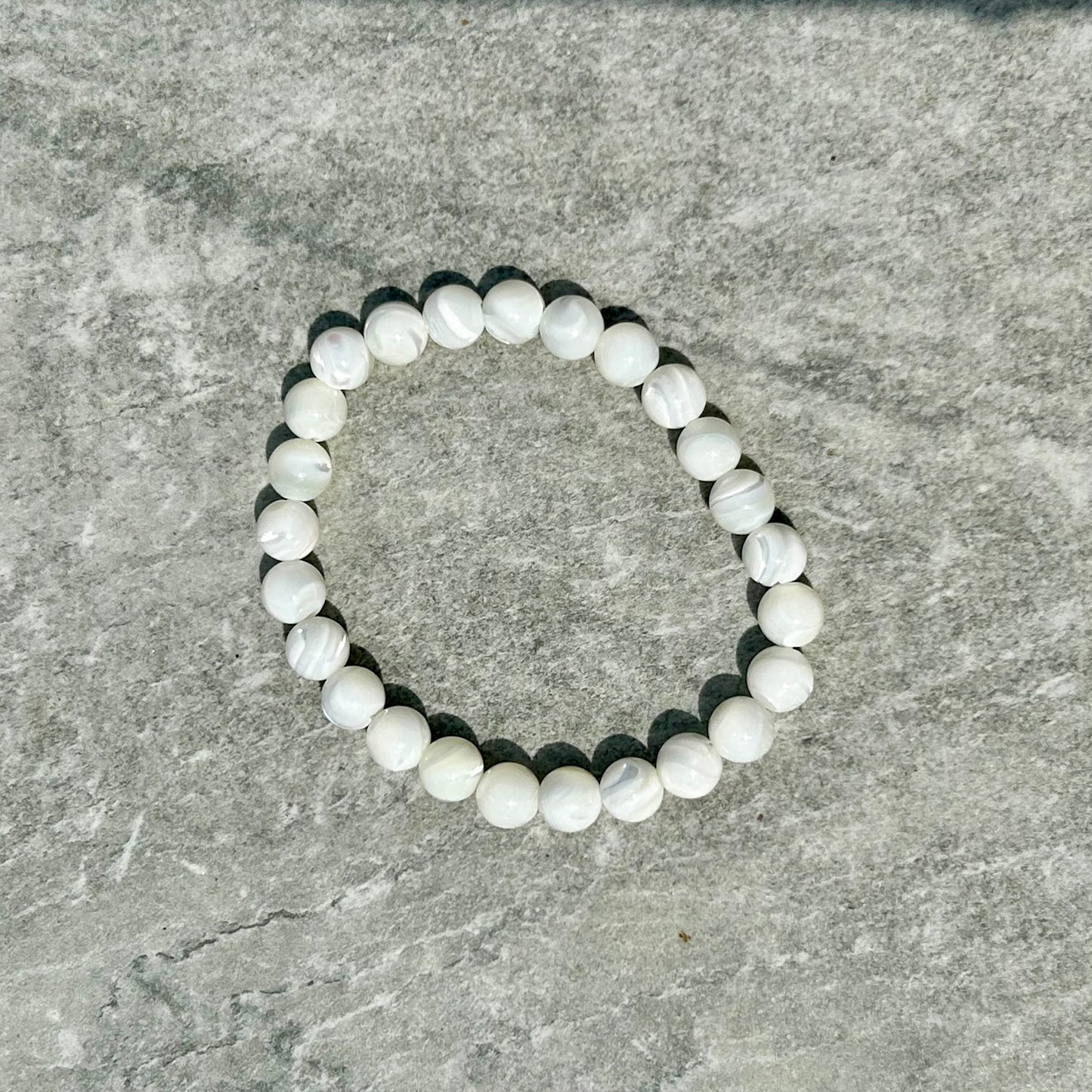 White Shell Bracelets 8mm