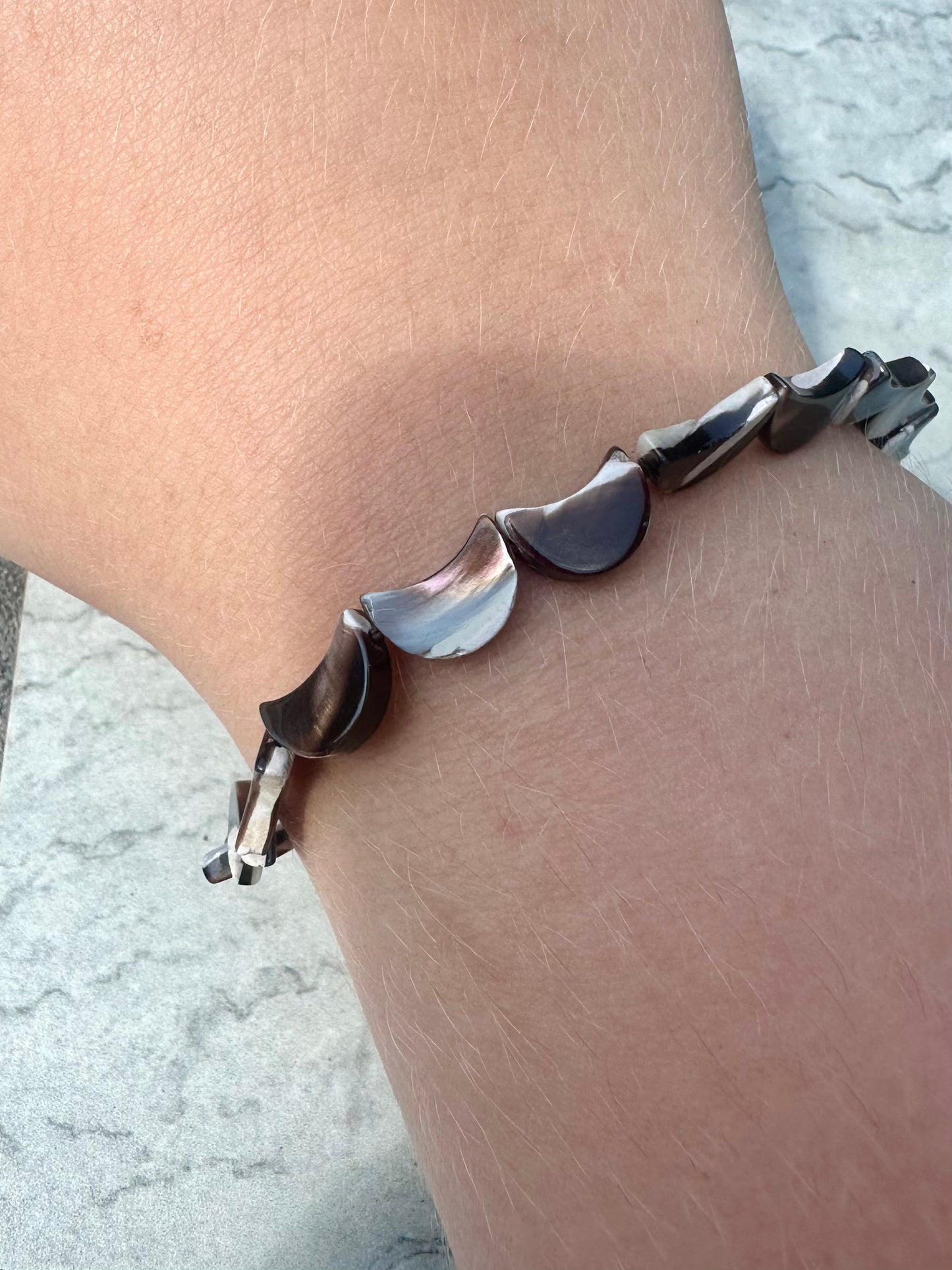 Chocolate Shell Bracelets Moon Shapes