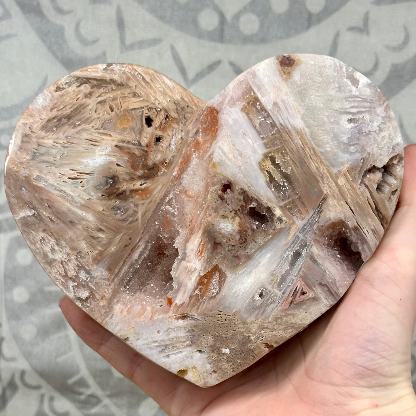 Ritualised Pink Amethyst Heart On Stand