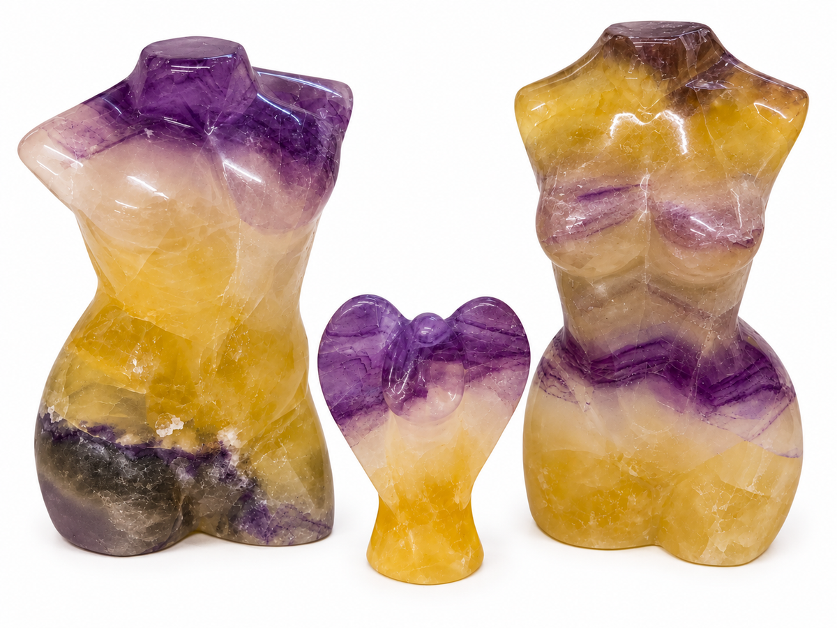 Rainbow Fluorite Sculptures