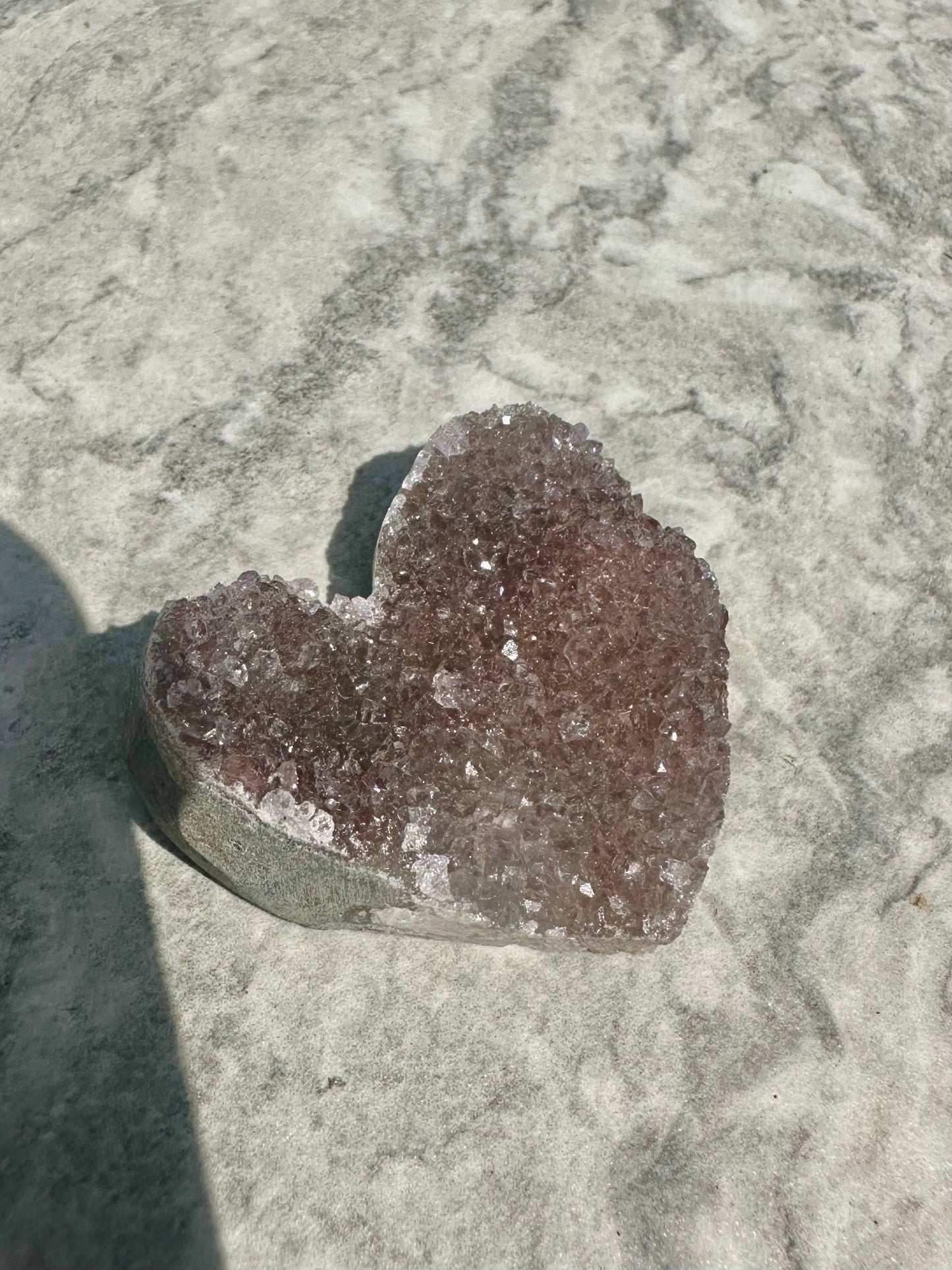 Amethyst hearts crystals