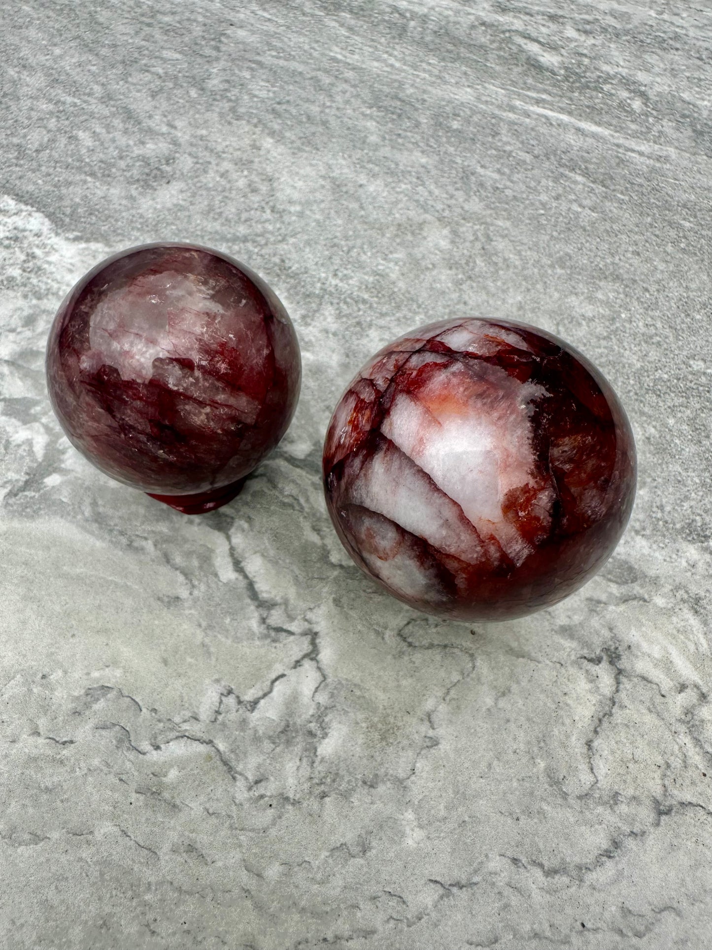 Fire Quartz Spheres