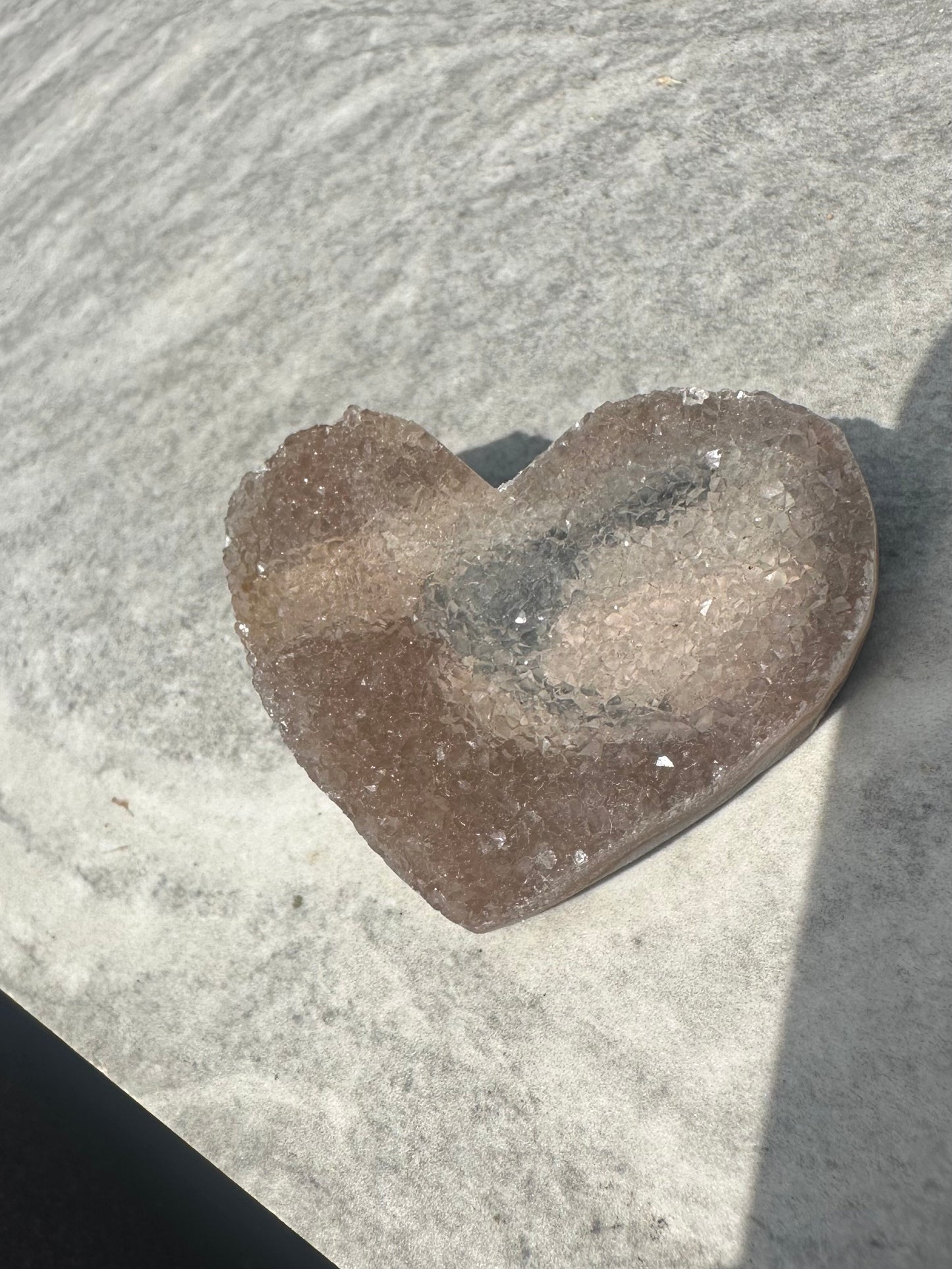 Amethyst hearts crystals