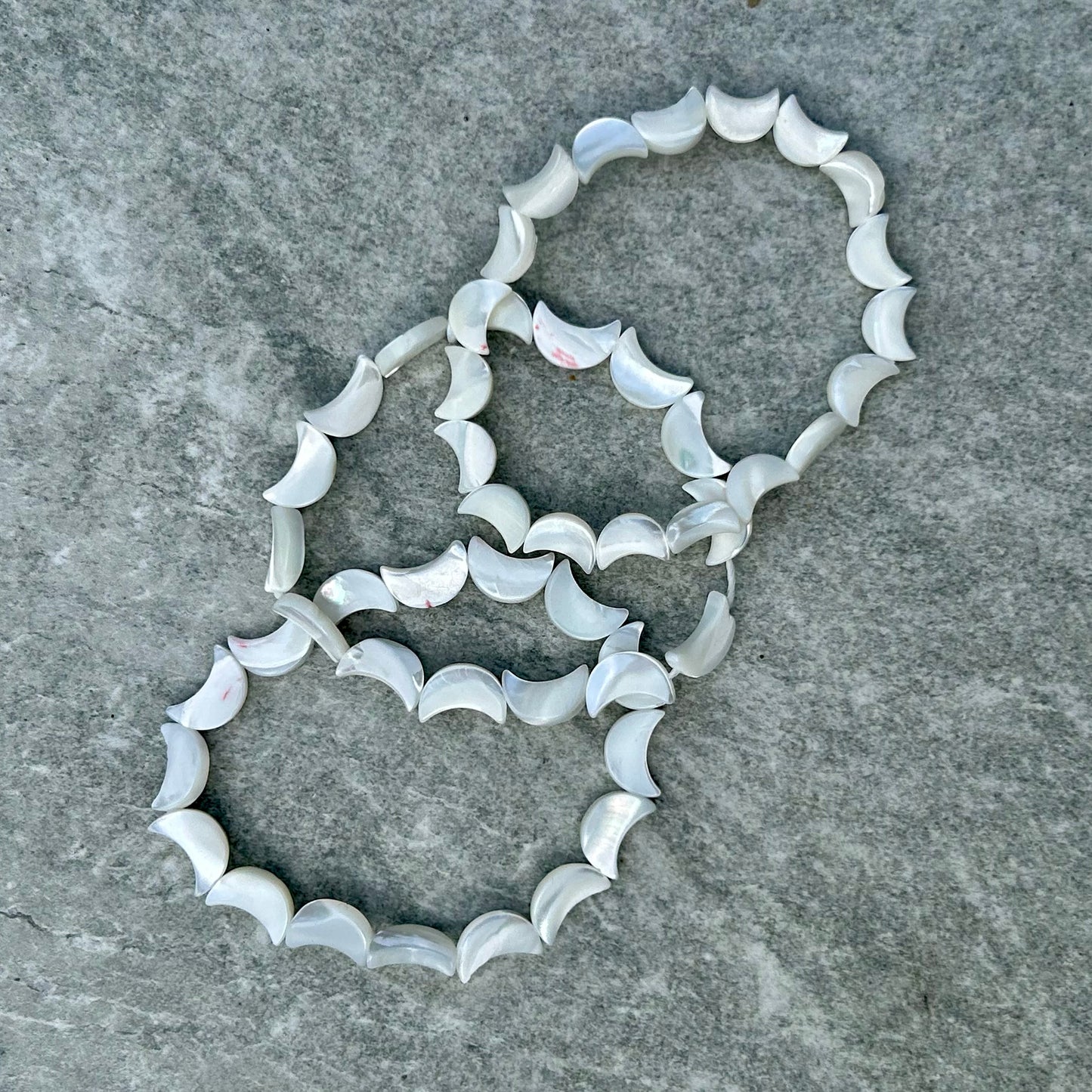 White Shell Moon Shaped Bracelets