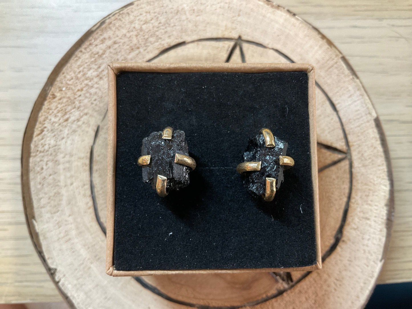 Tourmaline Raw Earrings