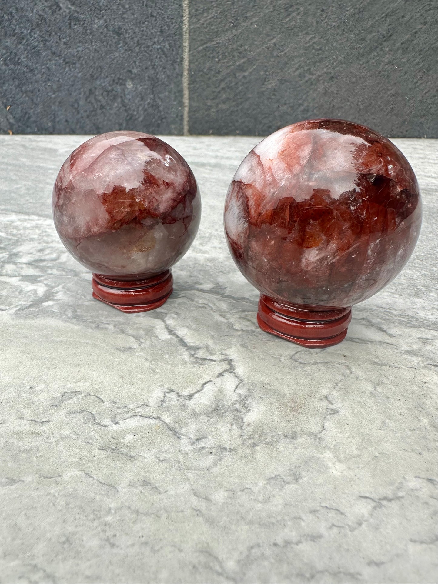 Fire Quartz Spheres