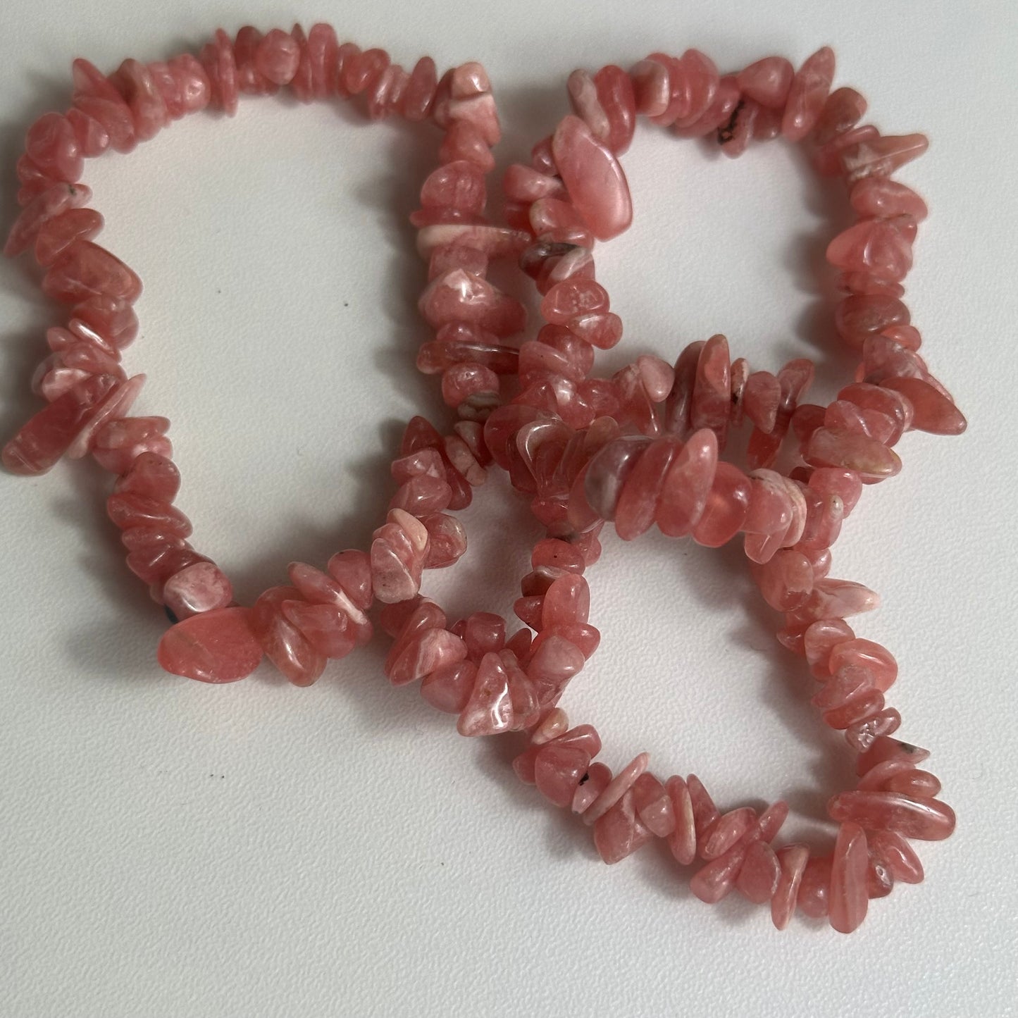 Rhodochrosite Chipped Bracelets