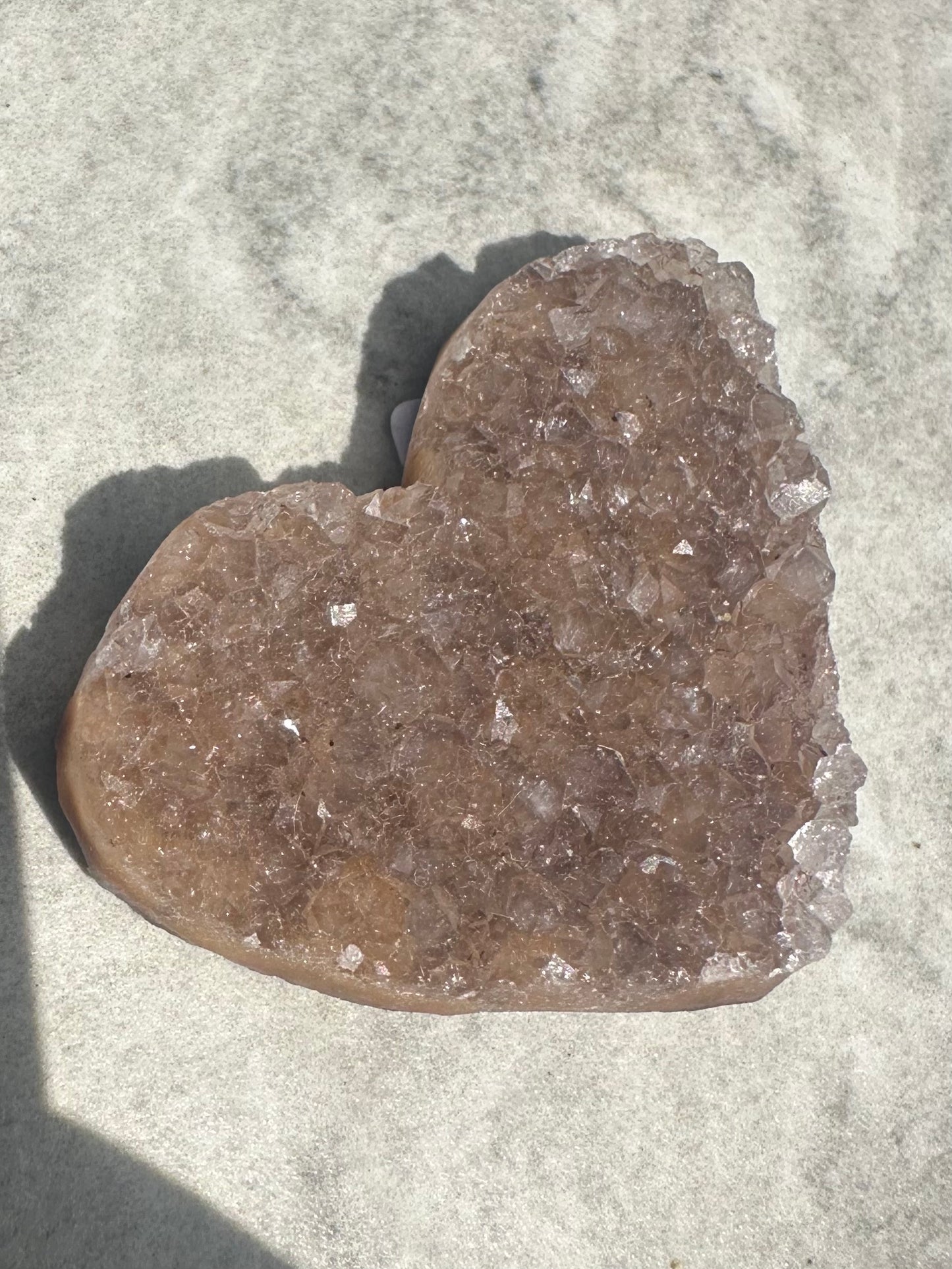 Amethyst hearts crystals