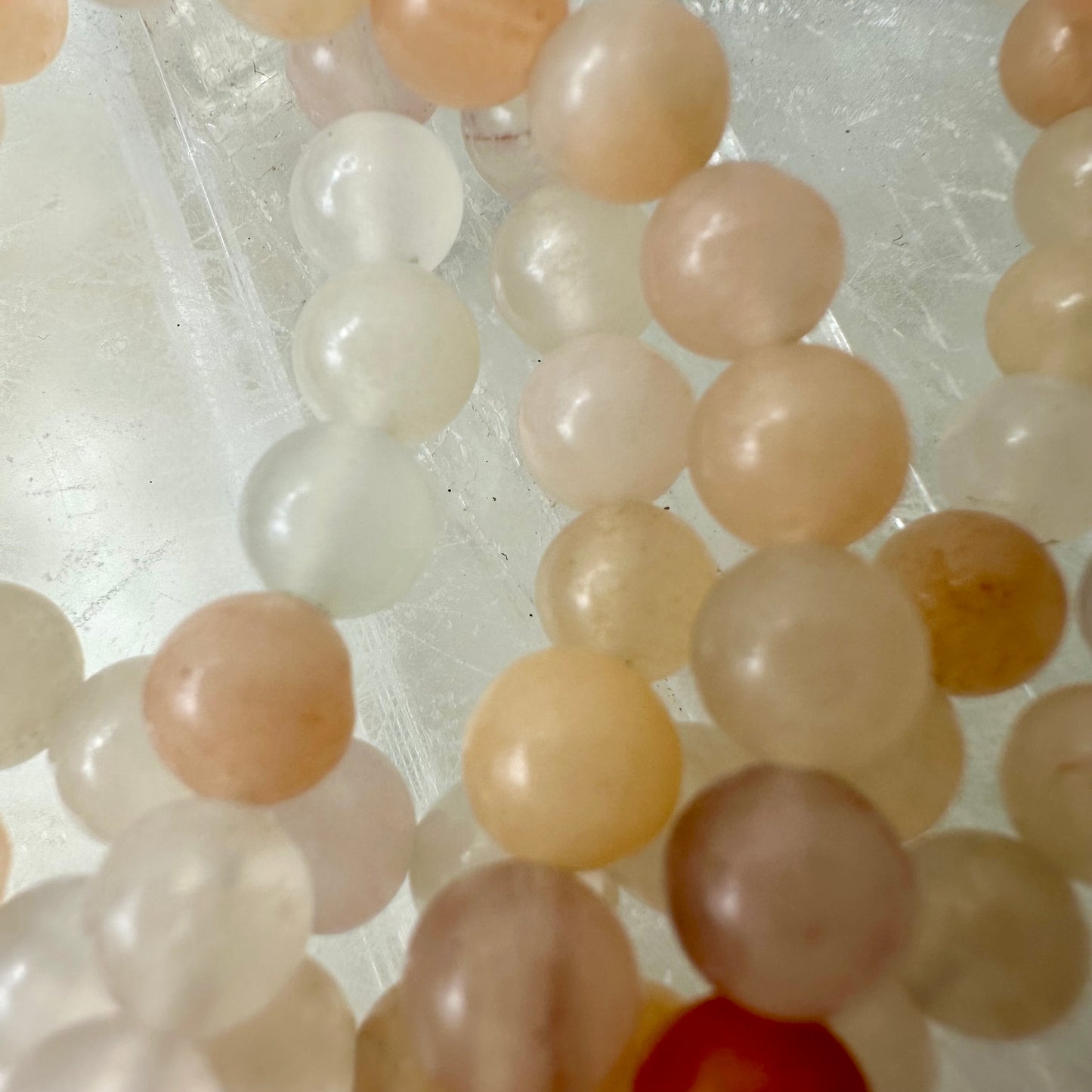 Peach Jade 6mm Bracelets