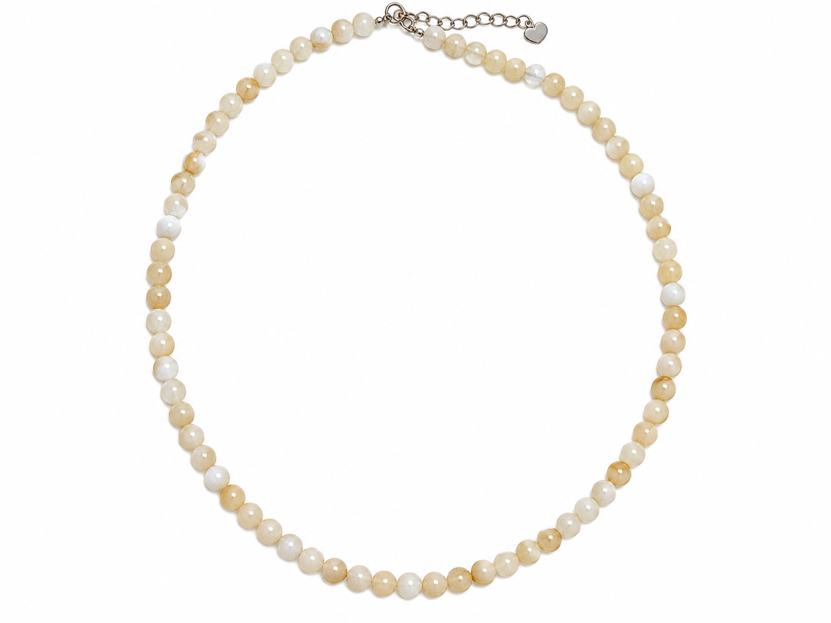 Golden Shell 4.5 mm Beaded Necklace