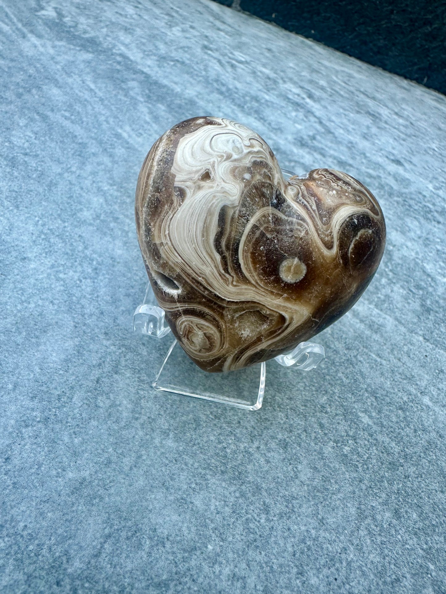 Honey Calcite Heart Carving