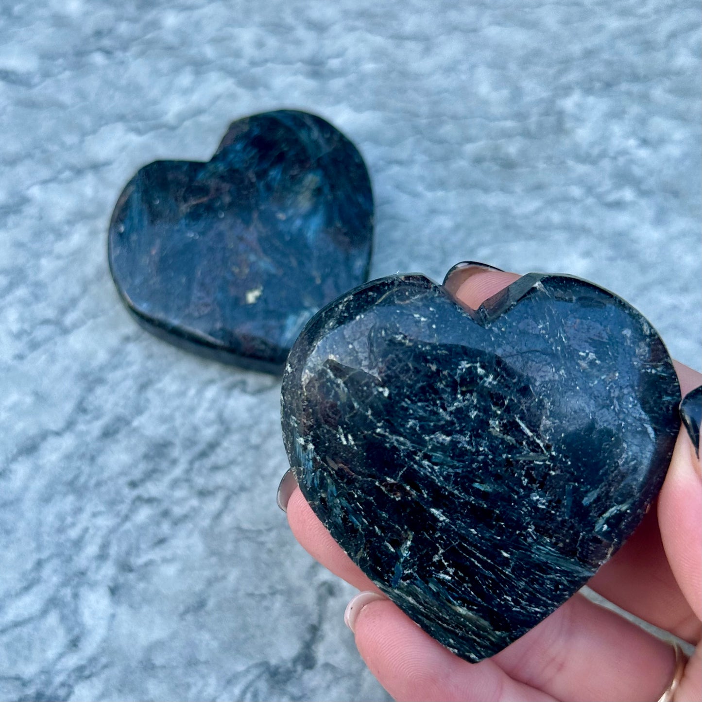 Garnet & Astrophyllite Hearts