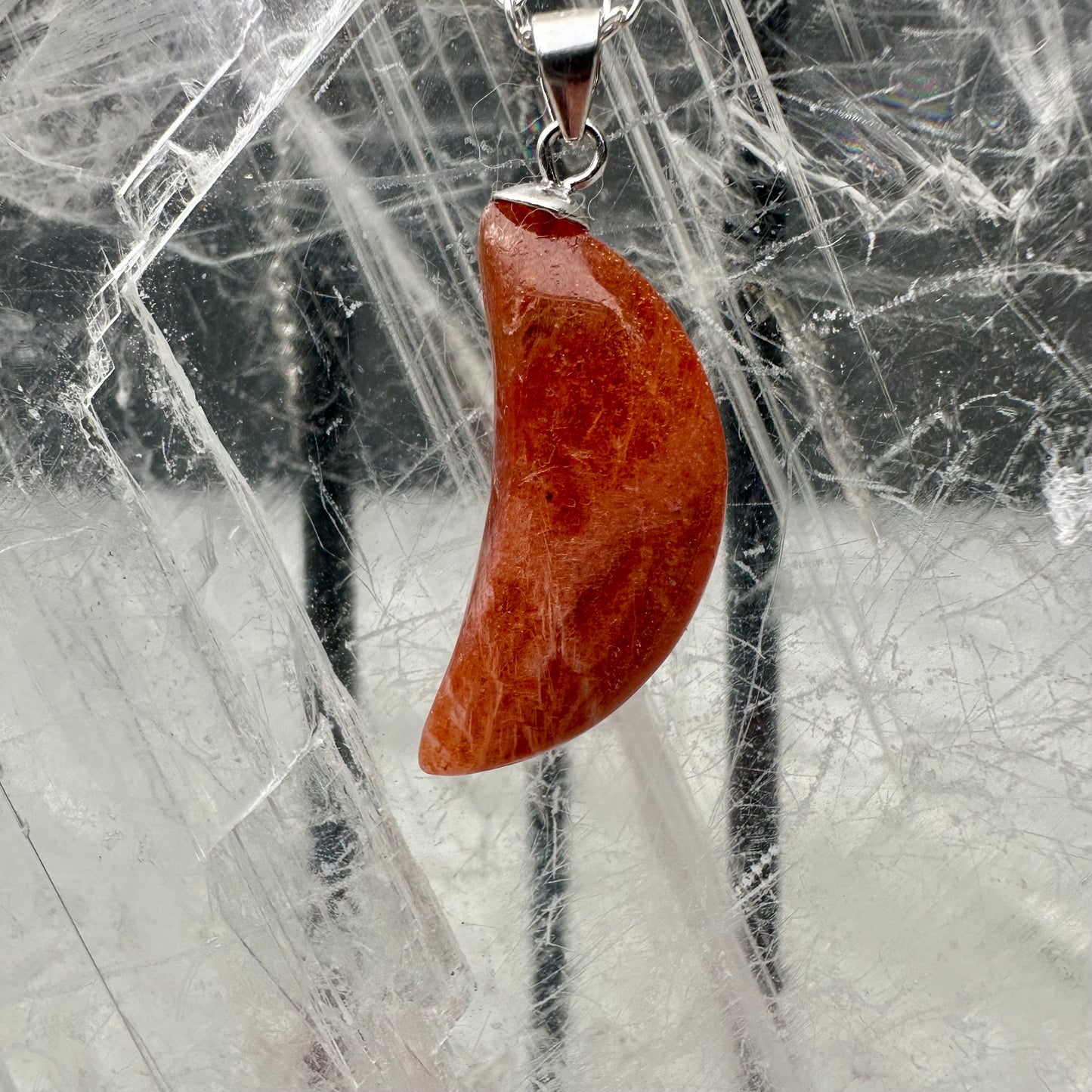 Sunstone Moon Pendant