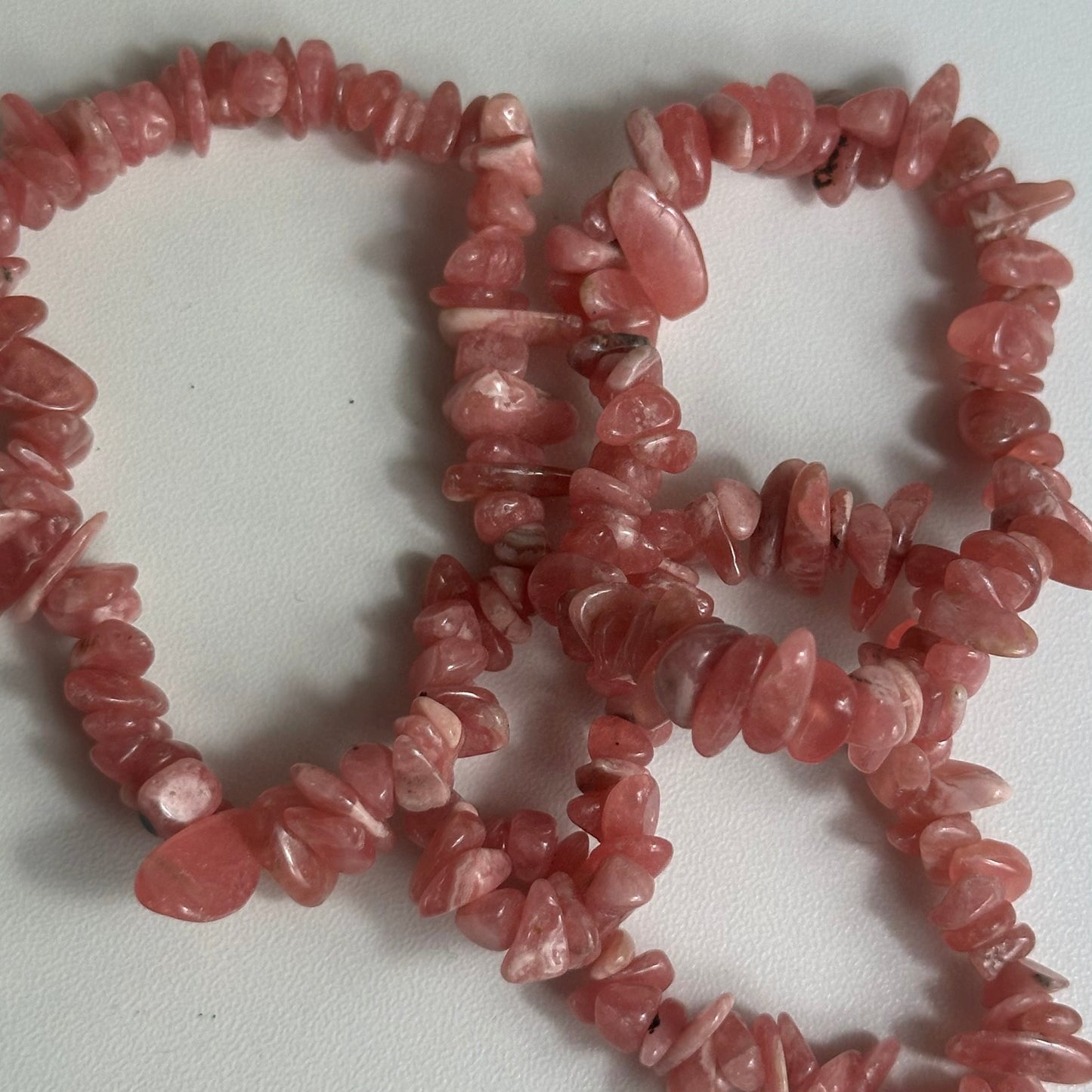 Rhodochrosite Chipped Bracelets