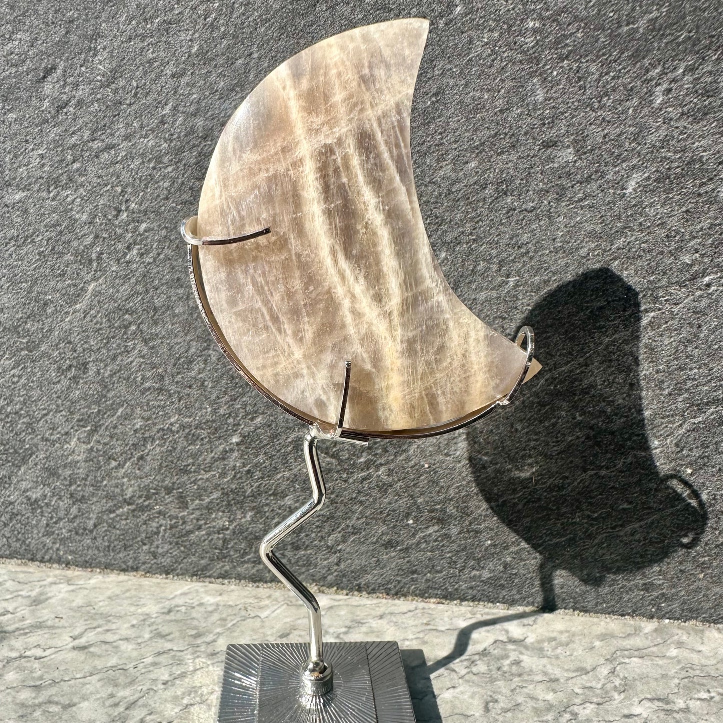 Moon Stone Moon Carving On Stand