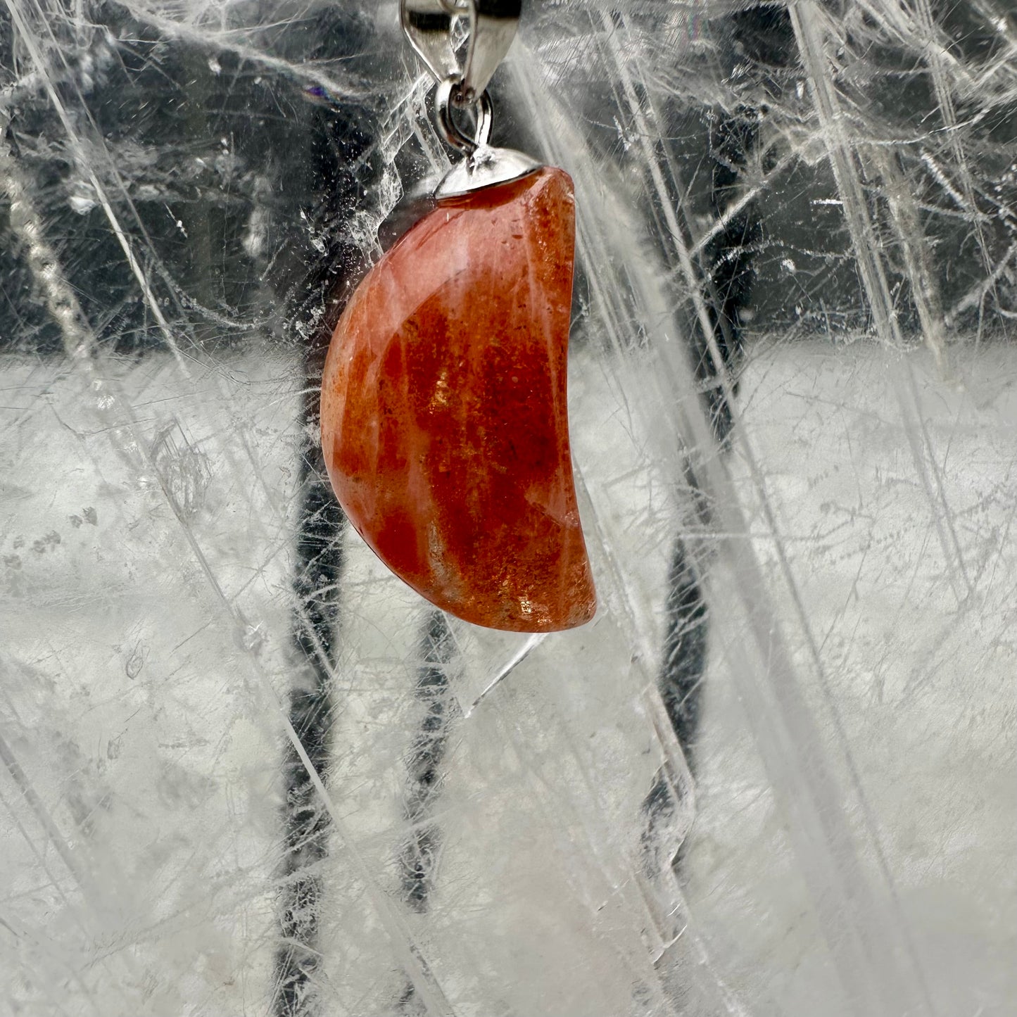 Sunstone Moon Pendant
