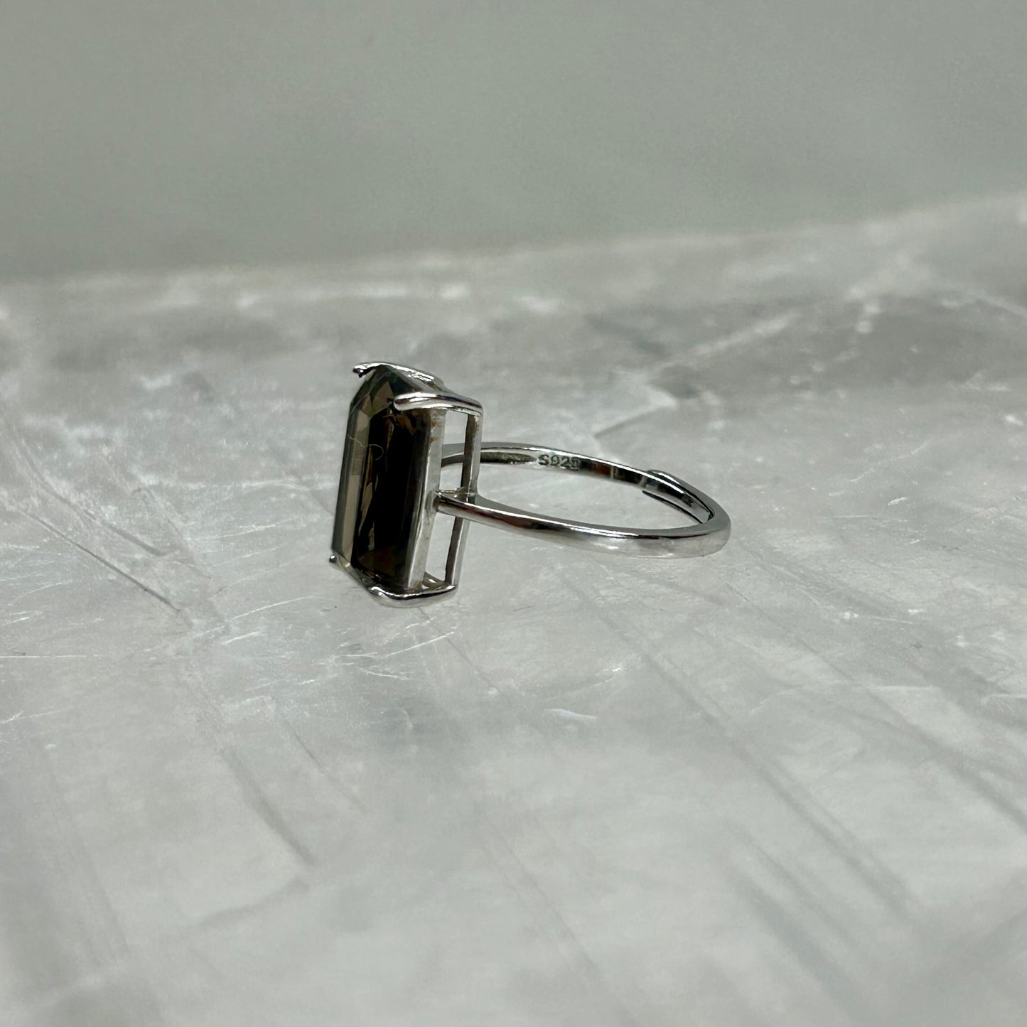 Smokey Quartz Adjustable Ring