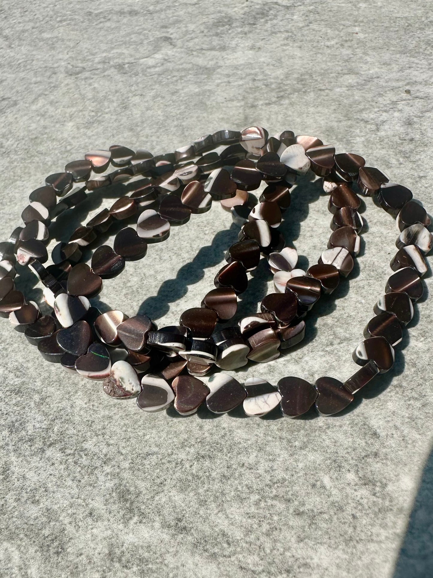 Chocolate Shell hearts Bracelet’s