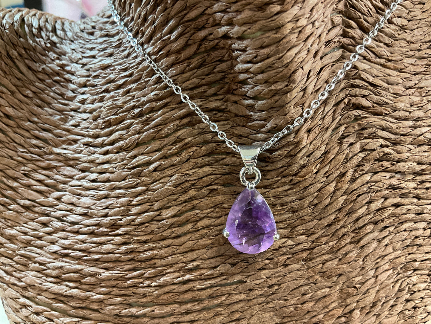  Brandenburg Amethyst Tear Drop Necklace