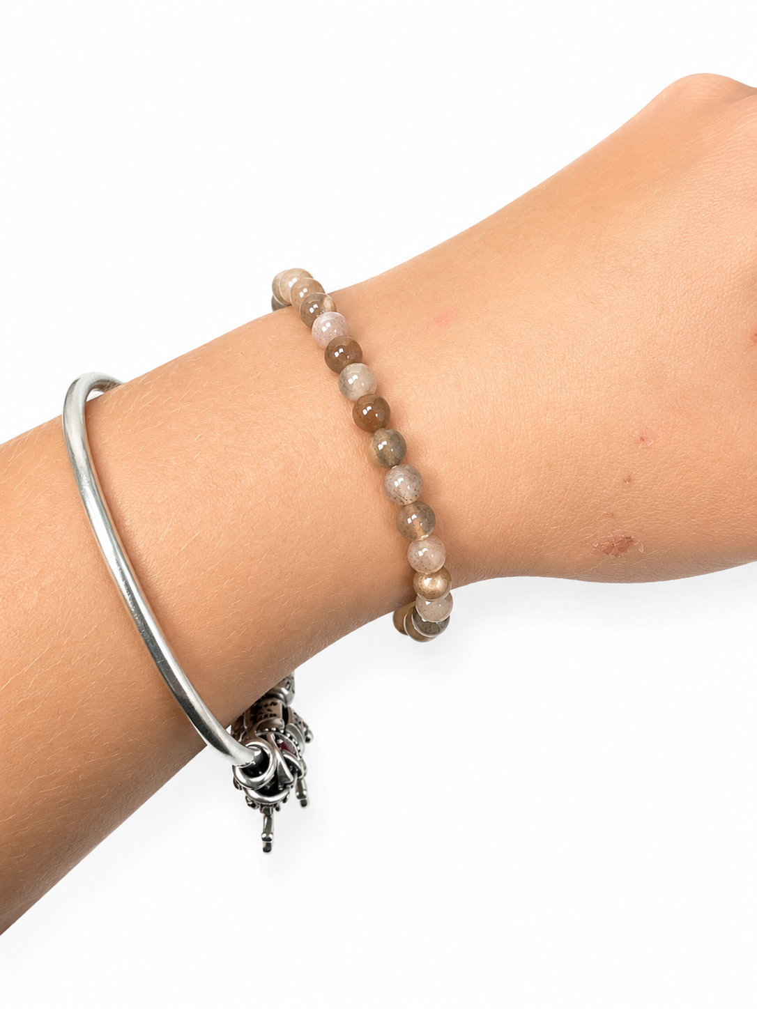 Peach Moonstone Bracelet 4mm