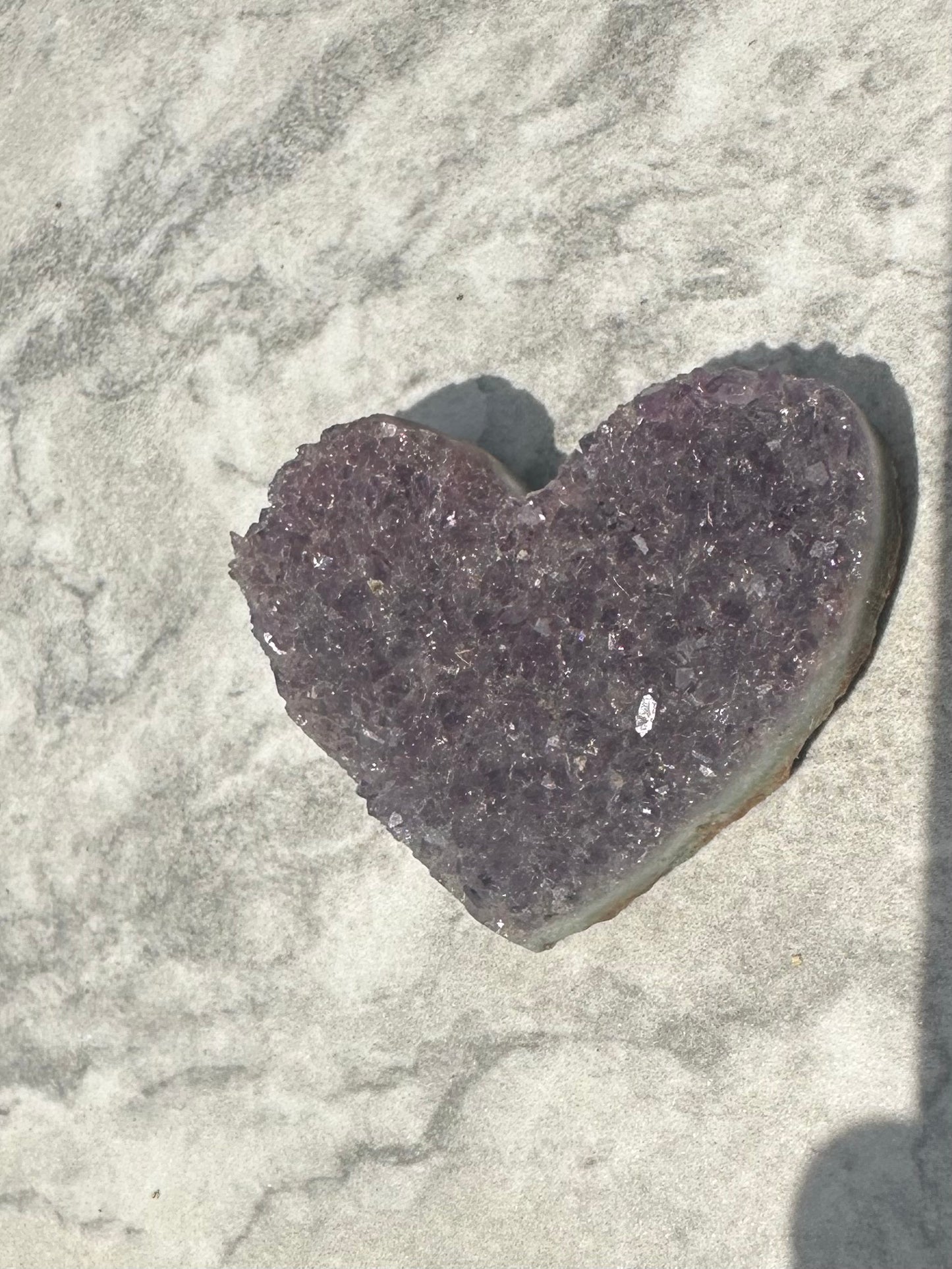 Amethyst hearts crystals