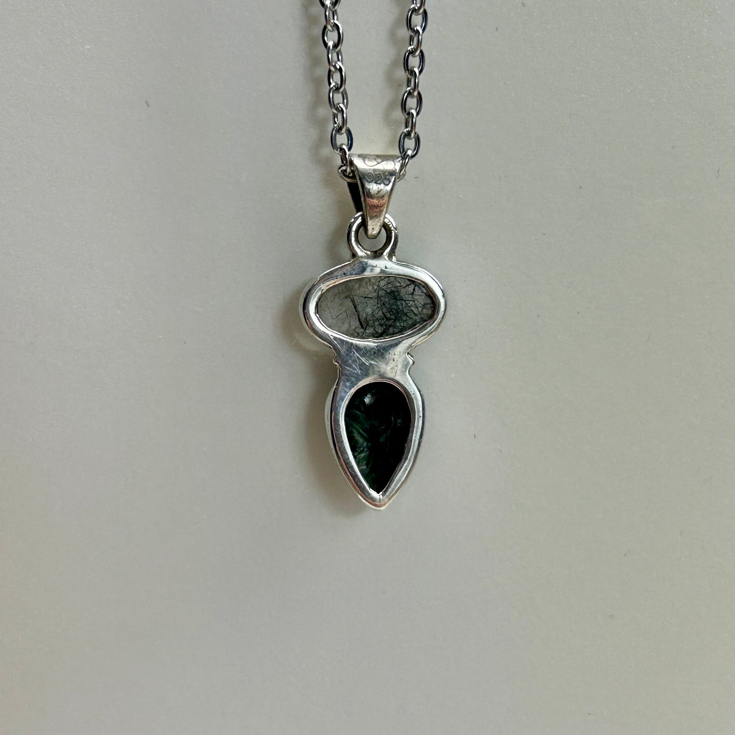 Septarian & Quartz+Tourmaline Necklace