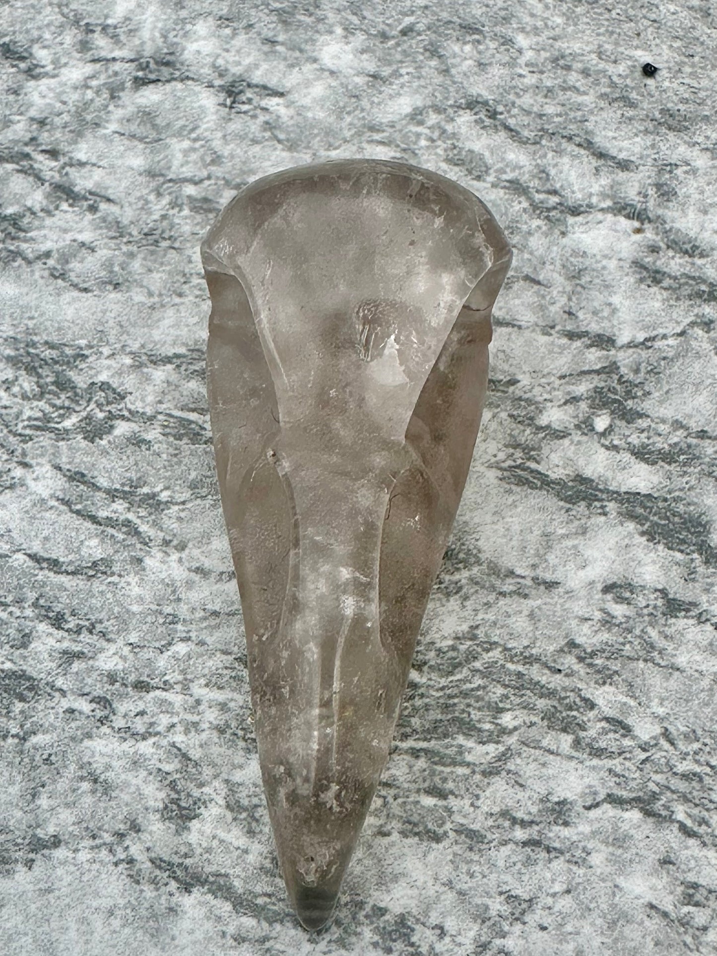 Raven heads clear Quartz and smoky quartz