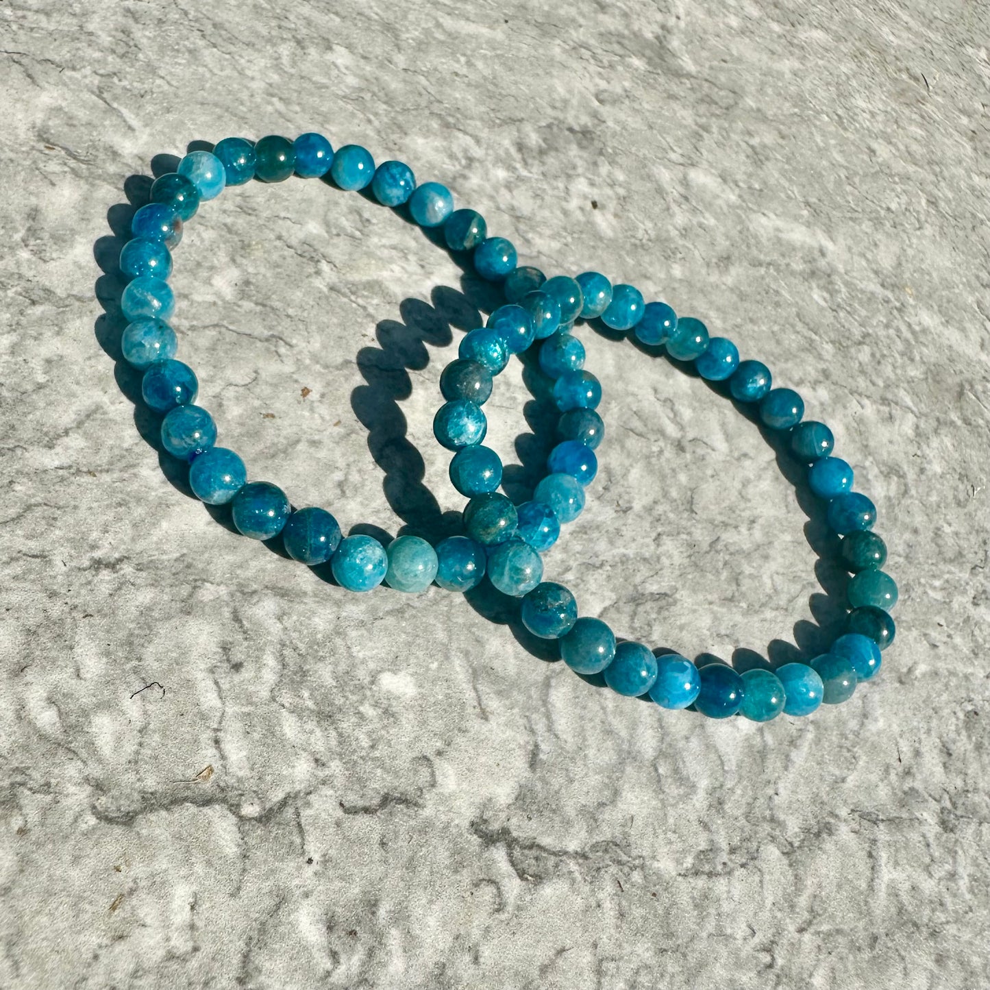 Blue apatite bracelets 6mm