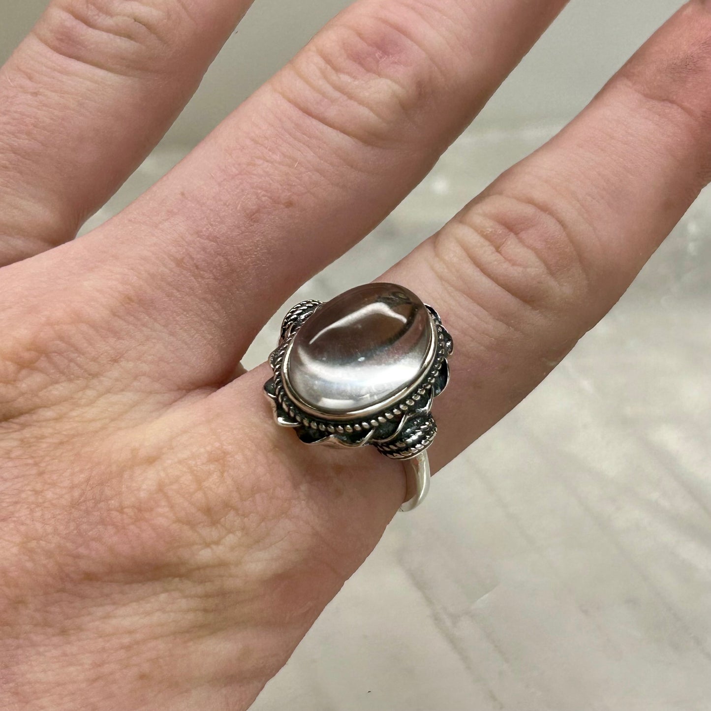 Quartz Adjustable Ring