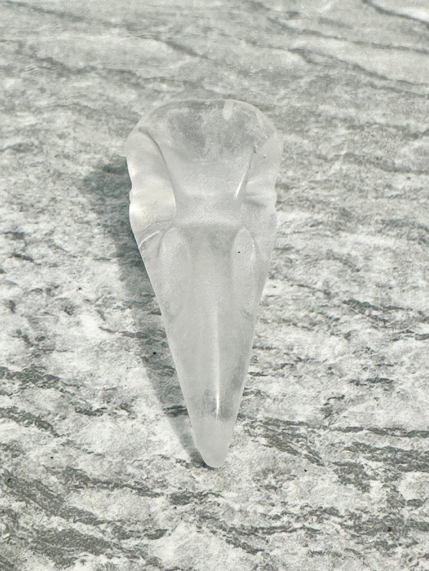 Clear Quartz raven head