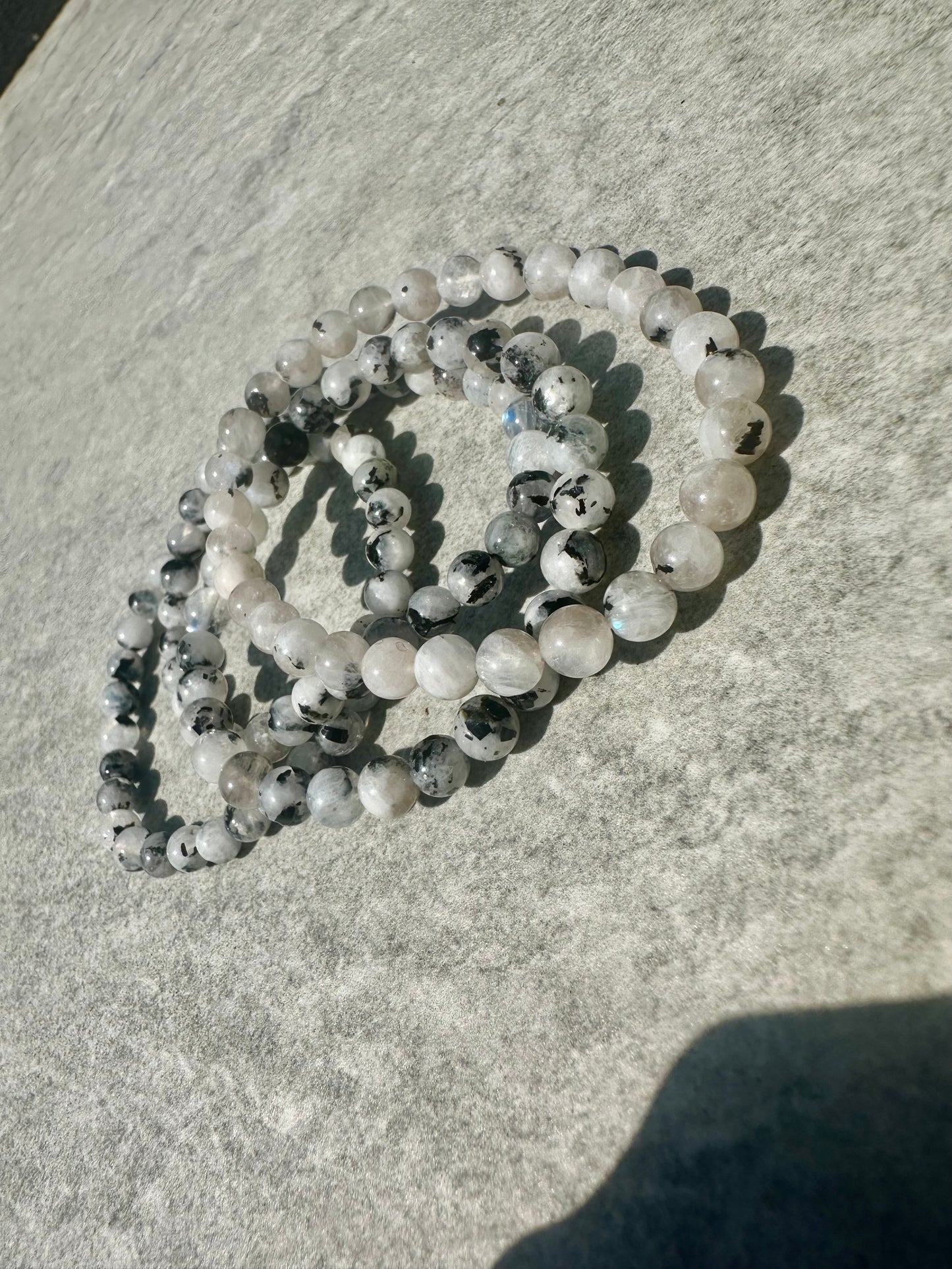 White Moon Stone Bracelets 6mm