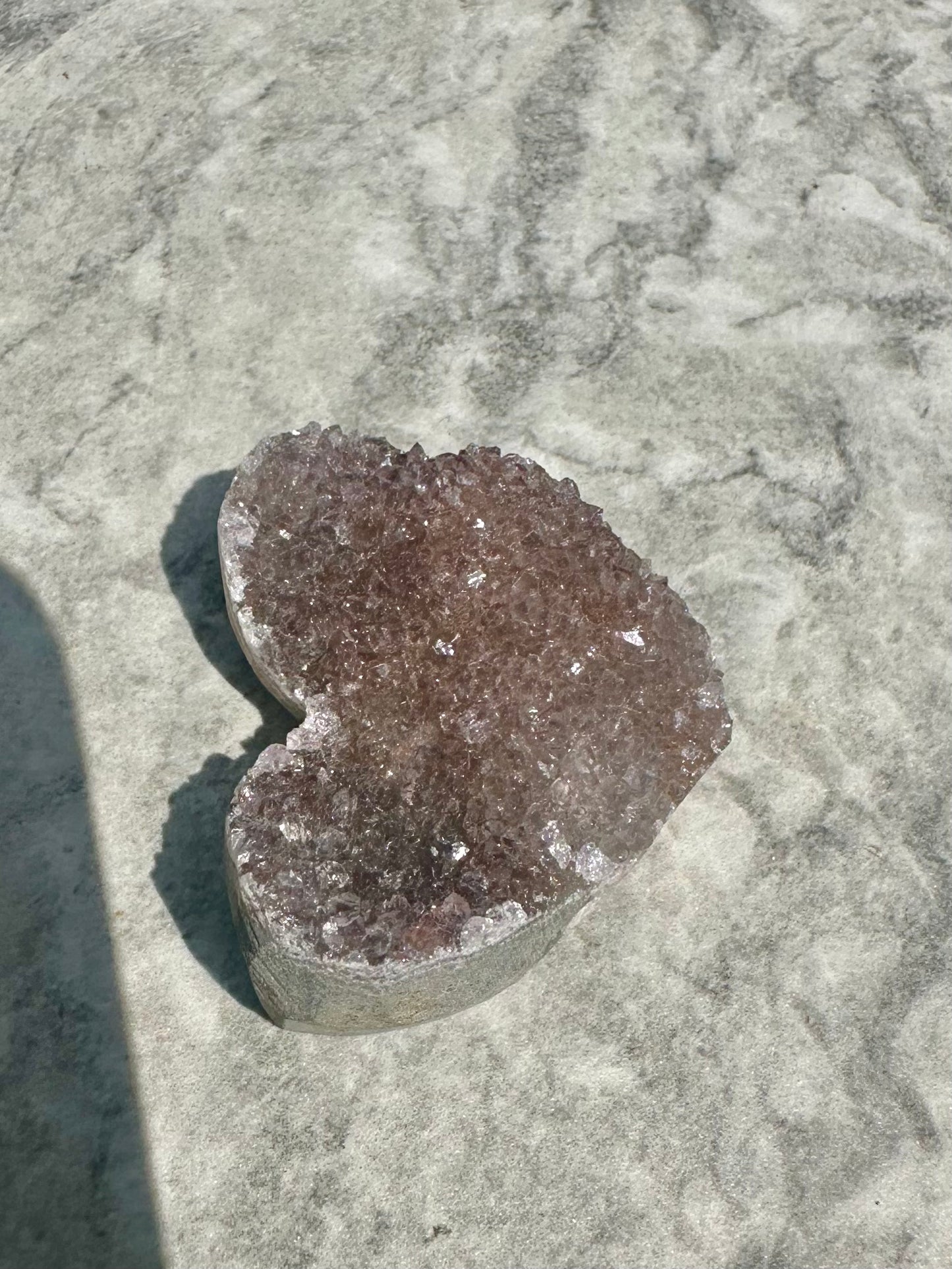 Amethyst hearts crystals