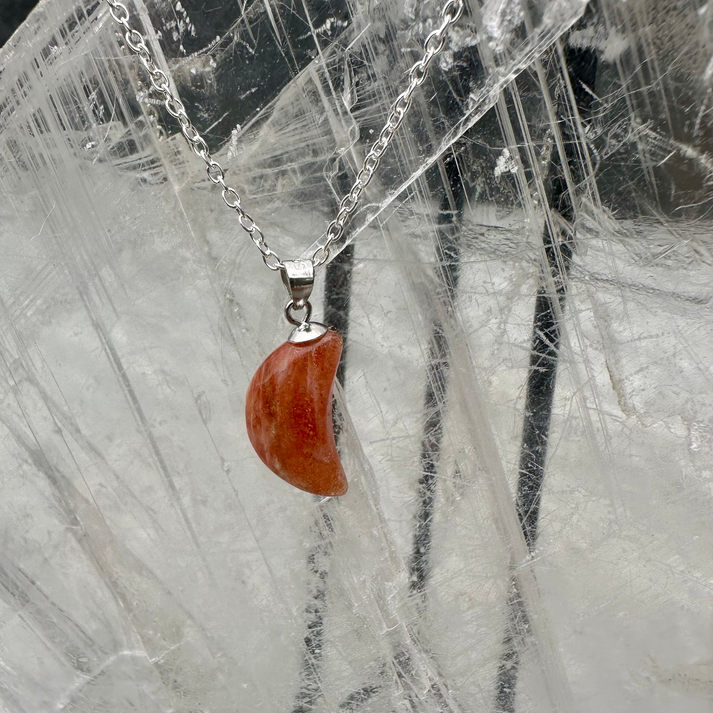 Sunstone Moon Pendant