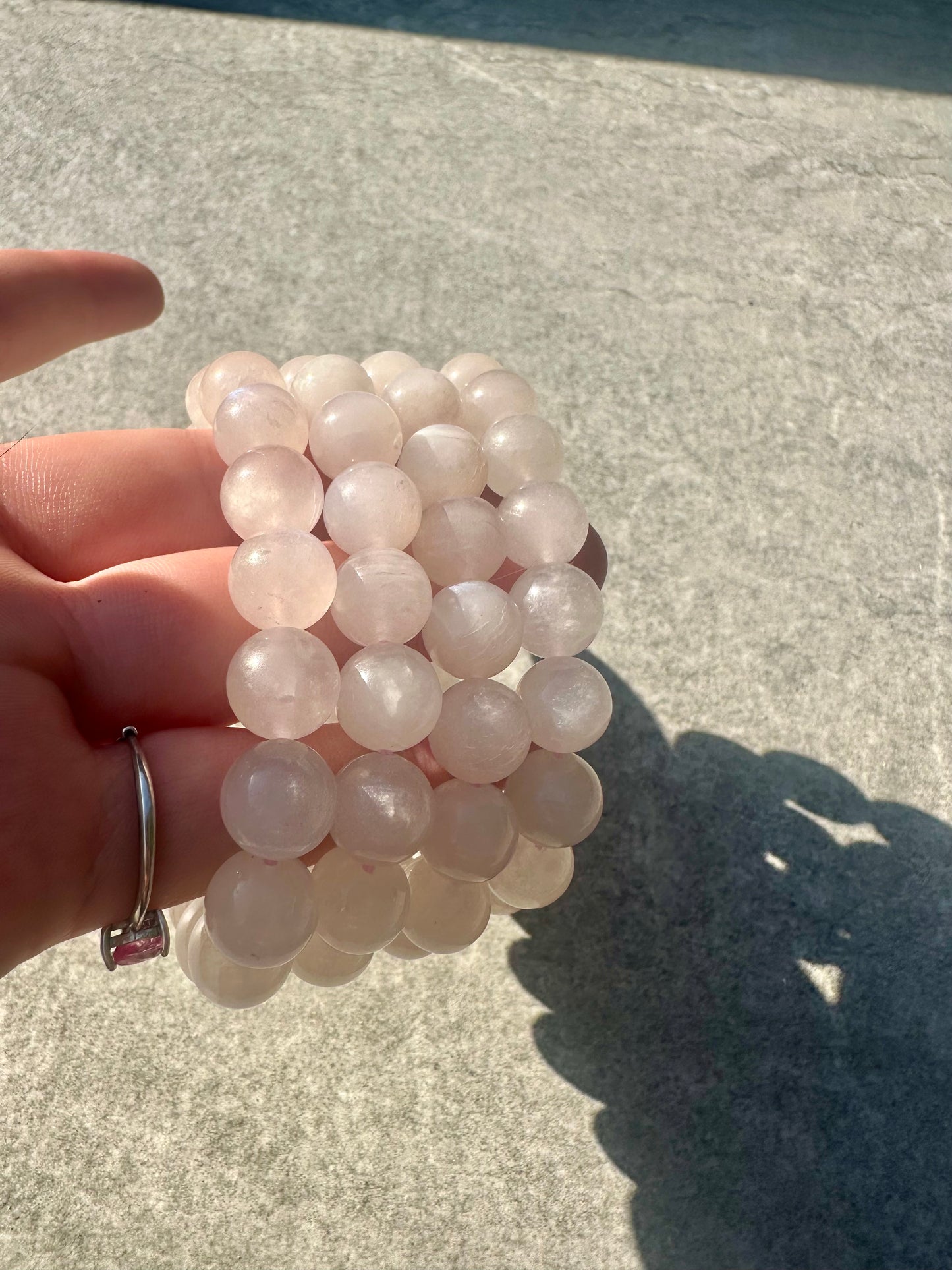 Pink moon stone 10mm