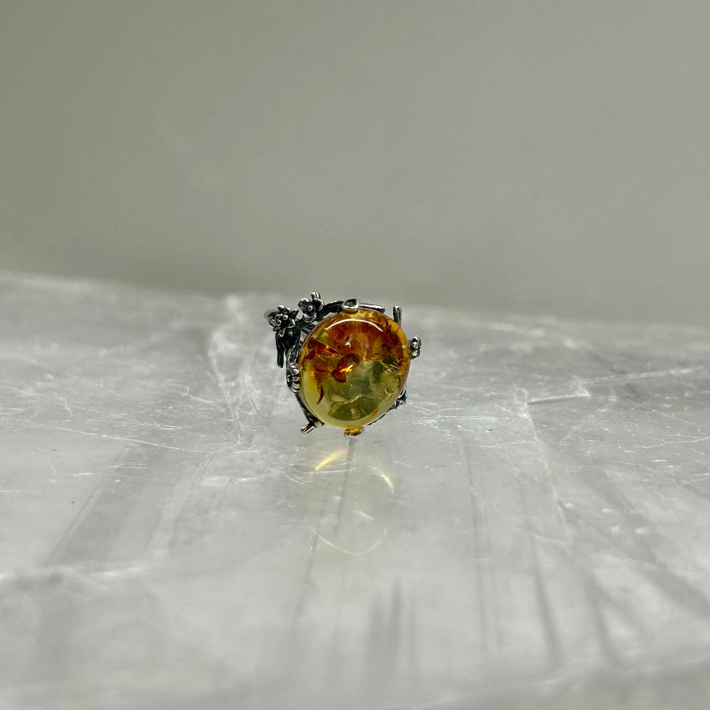 Amber Adjustable Ring